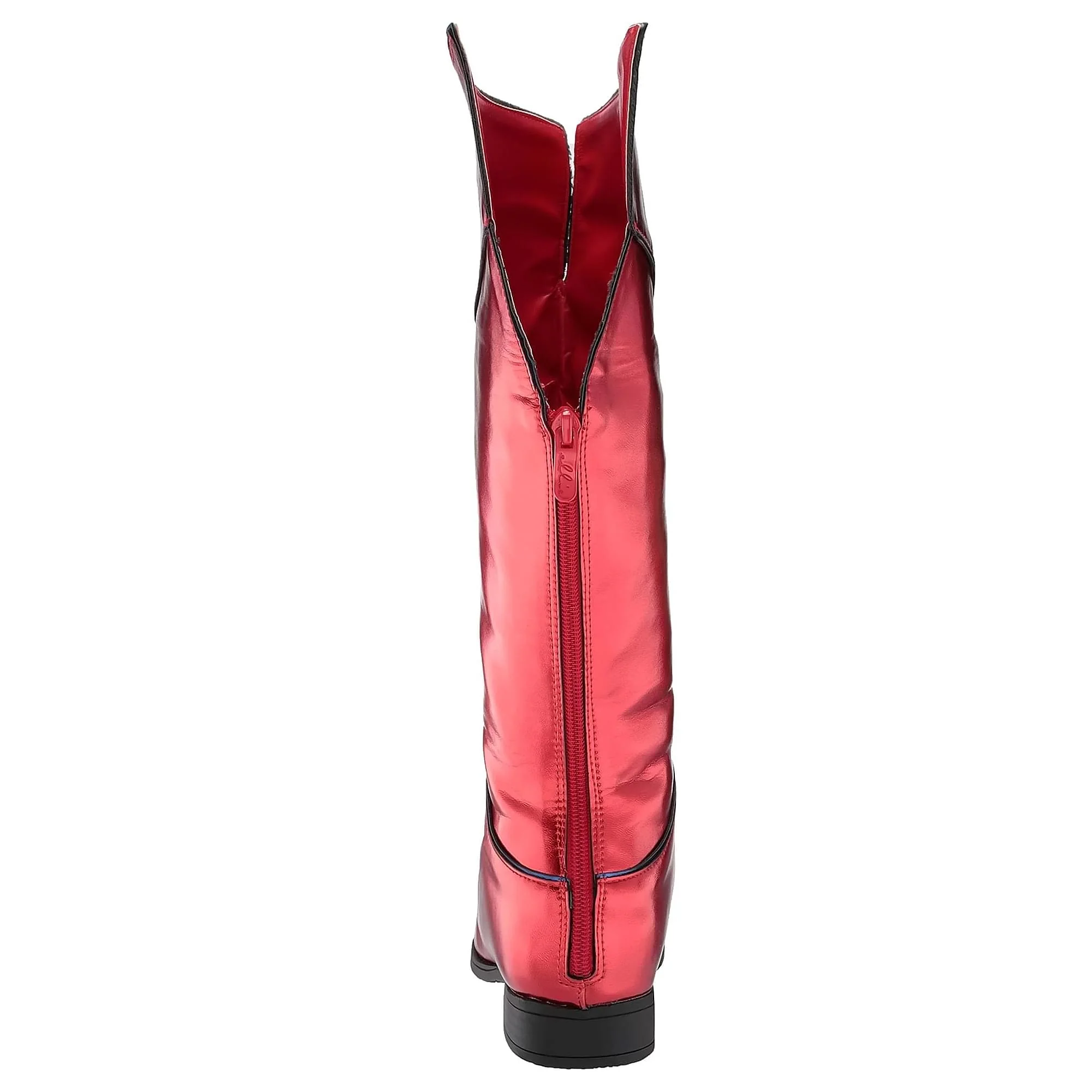 1.5" Heel Women's Knee High Superhero Boot Red - Image 10