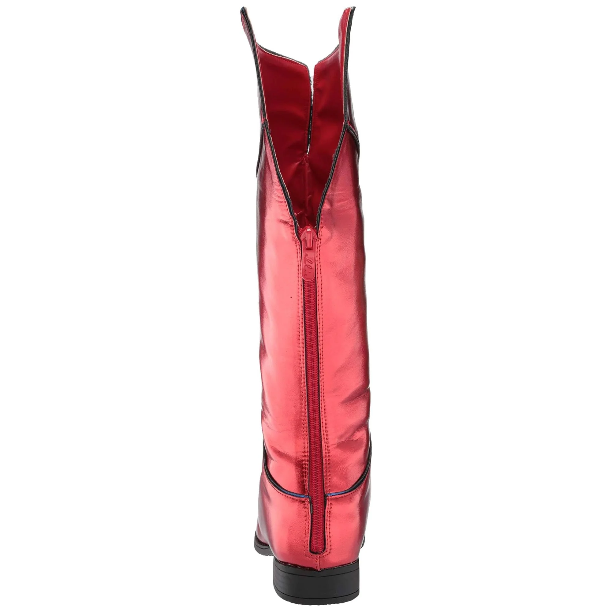 1.5" Heel Women's Knee High Superhero Boot Red - Image 3
