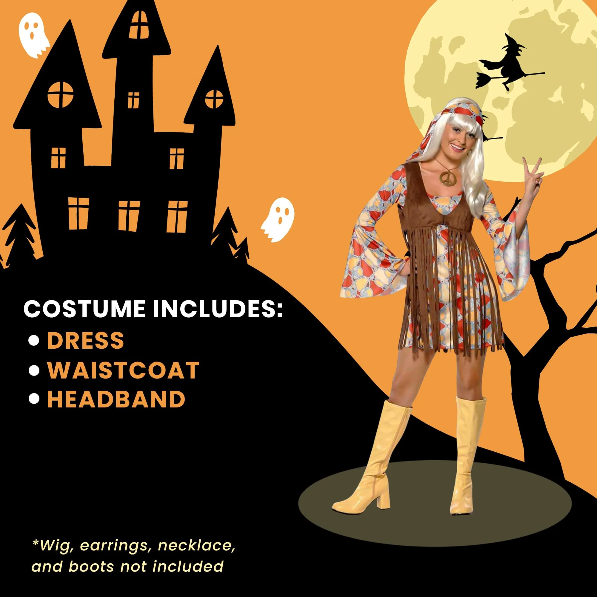 1970s Hippy Adult Costume - Image 6