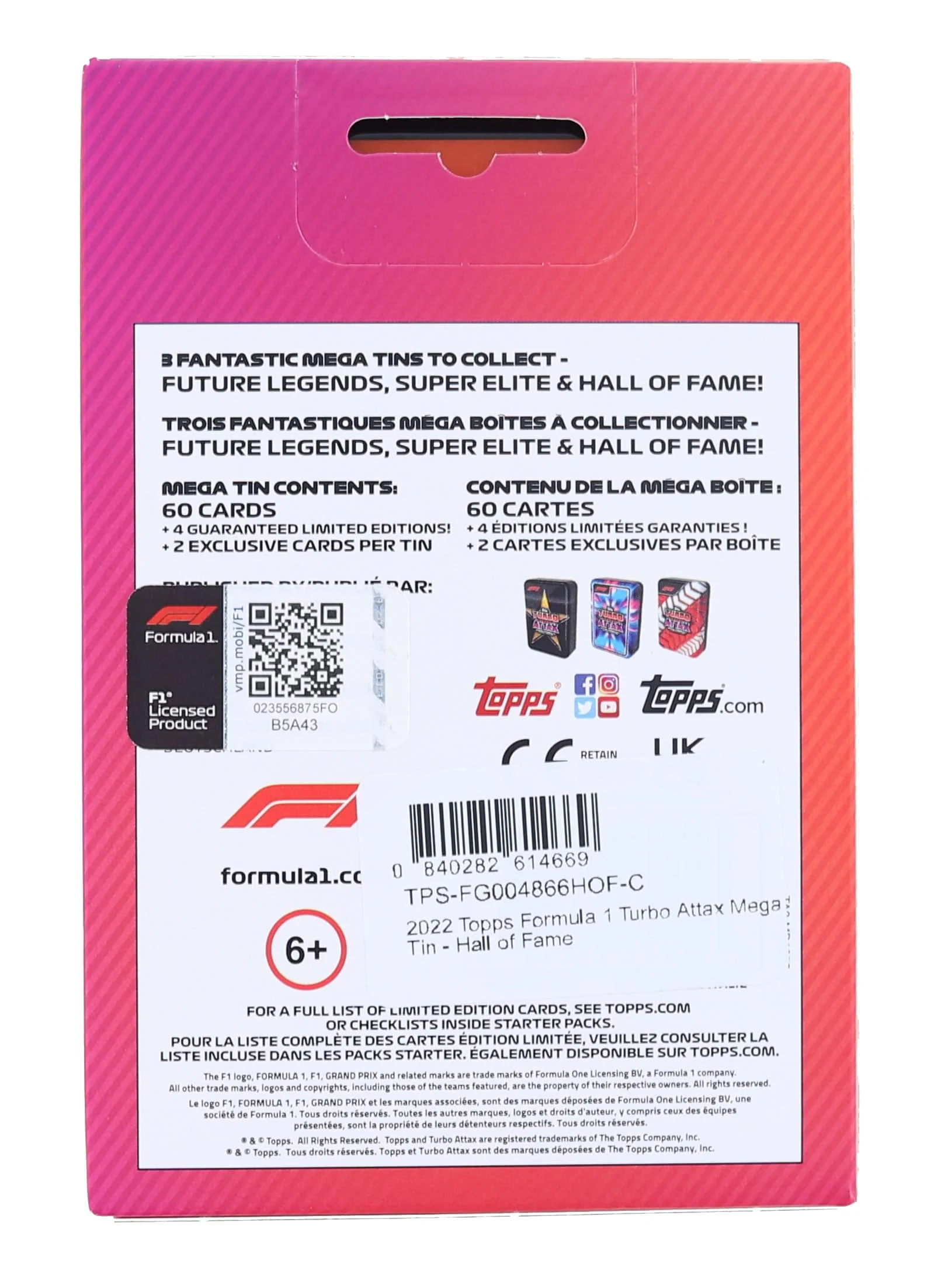 2022 Topps Formula 1 Racing Turbo Attax Mega Tin | Hall of Fame - Image 2