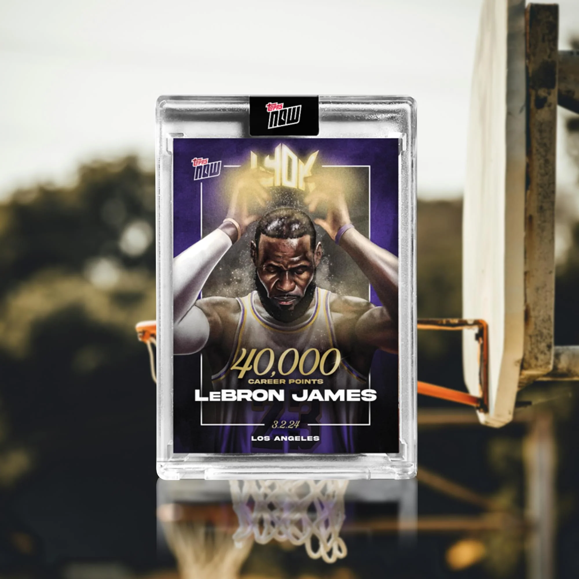 2023-24 TOPPS NOW Basketball Card | 40k Points LeBron James LJ-40K - Image 3