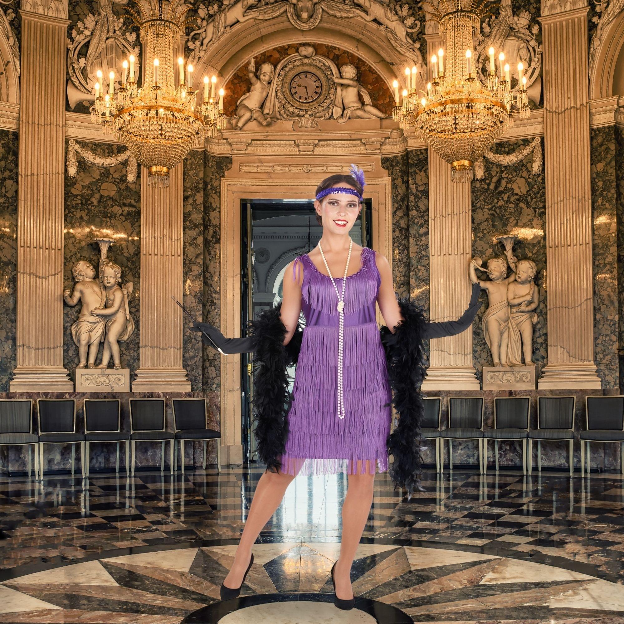 20s Purple Flapper Child Costume - Image 4