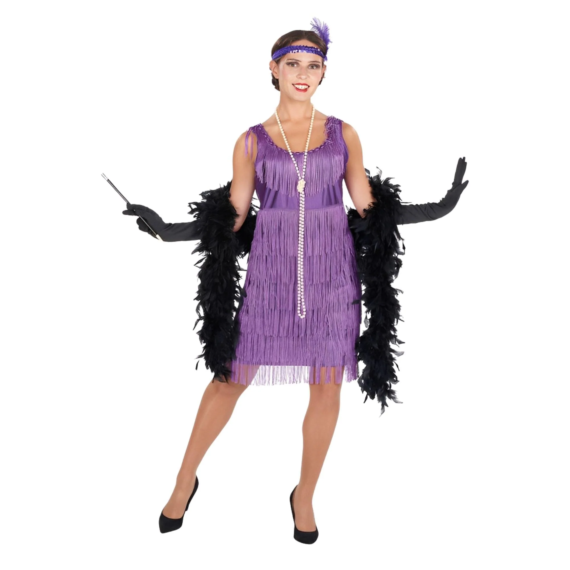 20s Purple Flapper Child Costume - Image 9
