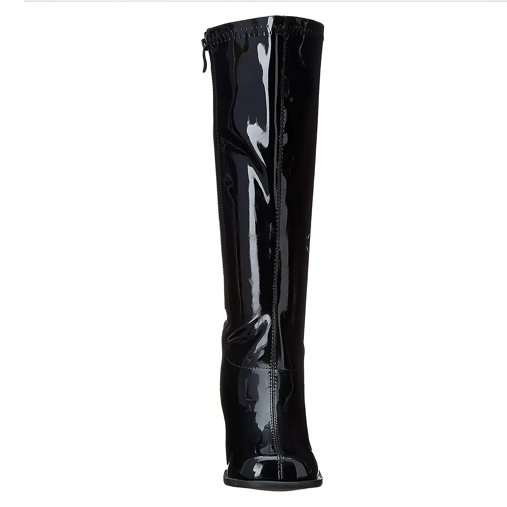 3" Gogo Boots Black with Zipper - Image 6