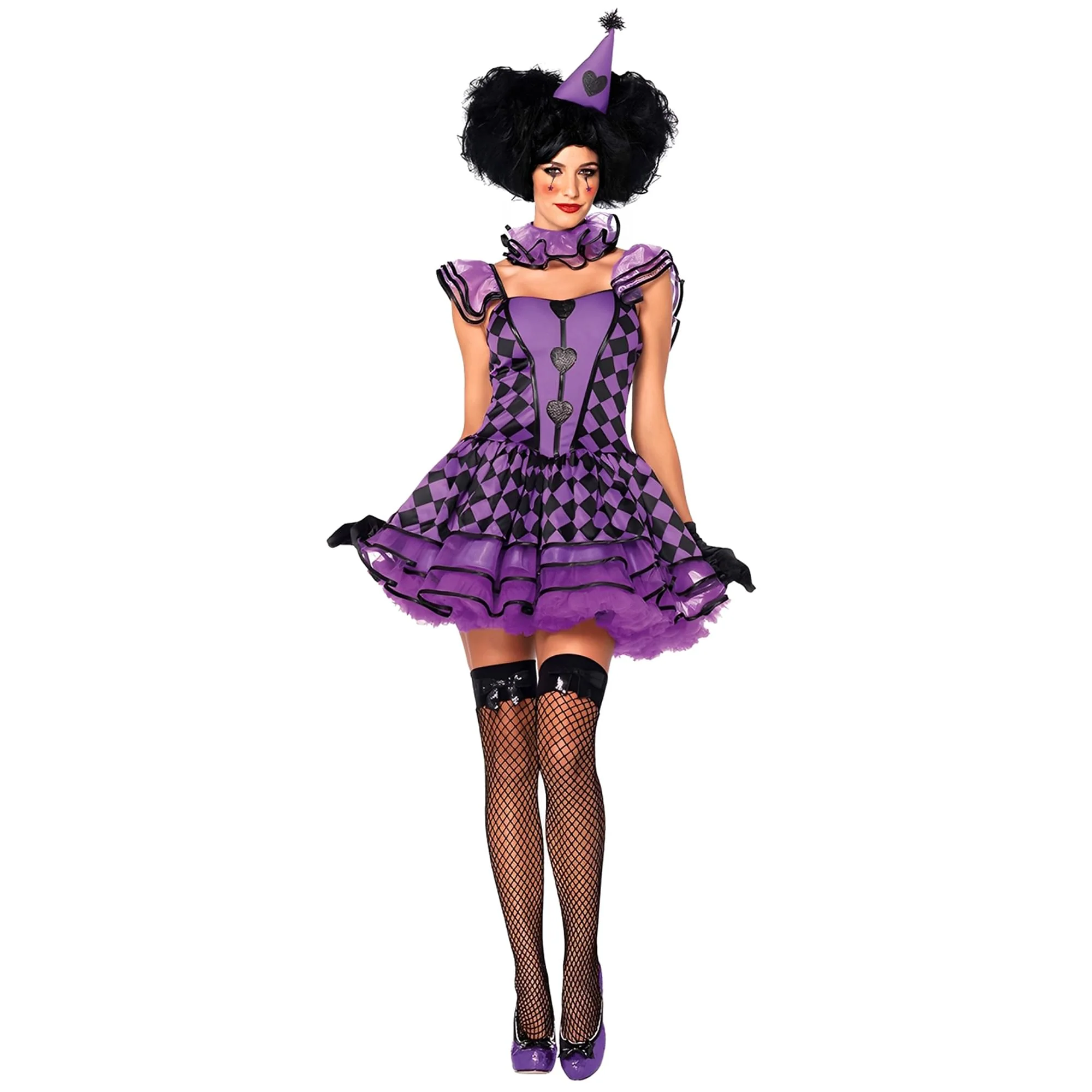 Pretty Parisian Clown 3-Piece Adult Costume - Image 6