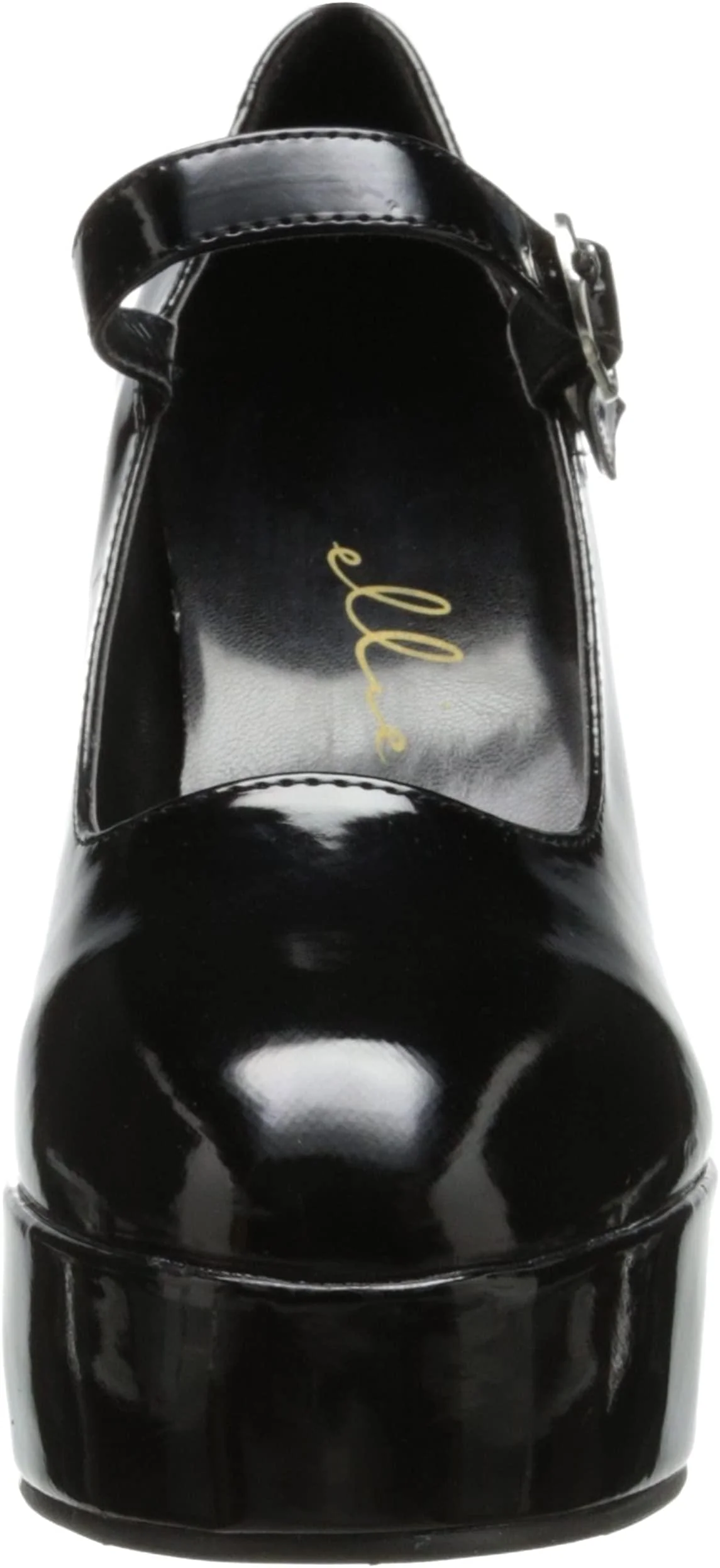 5" Chunky Heel with 1.5" Platform Black Mary Jane - Image 2