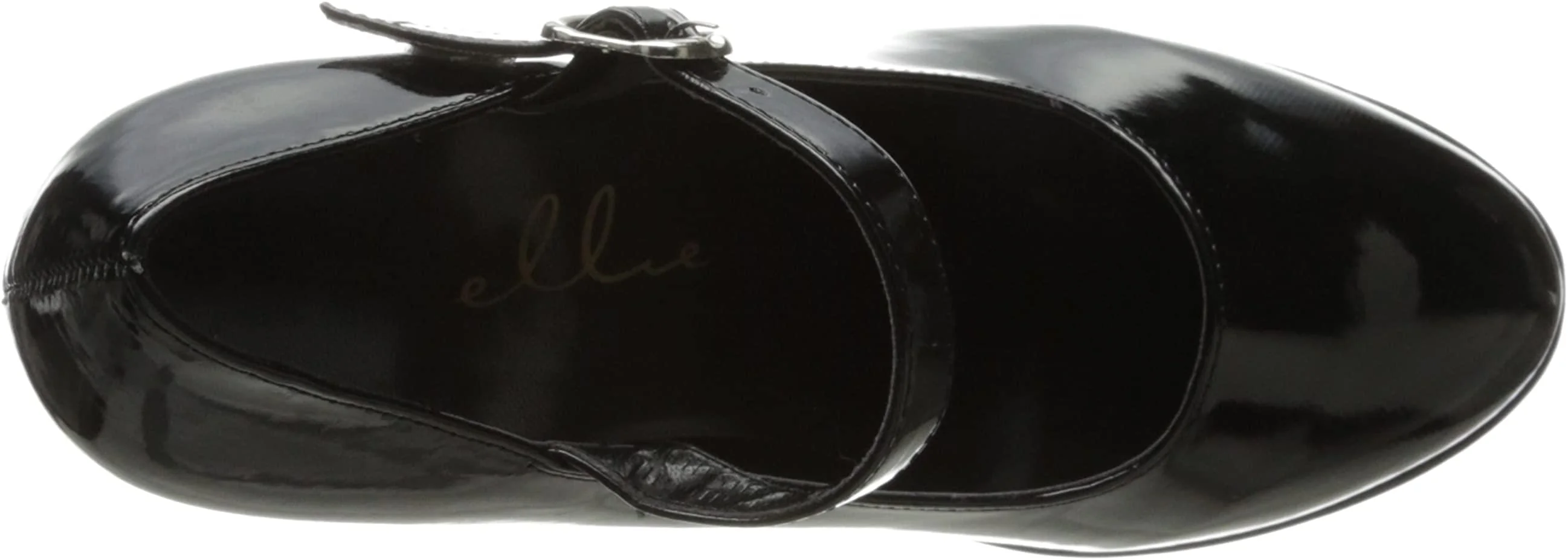 5" Chunky Heel with 1.5" Platform Black Mary Jane - Image 3