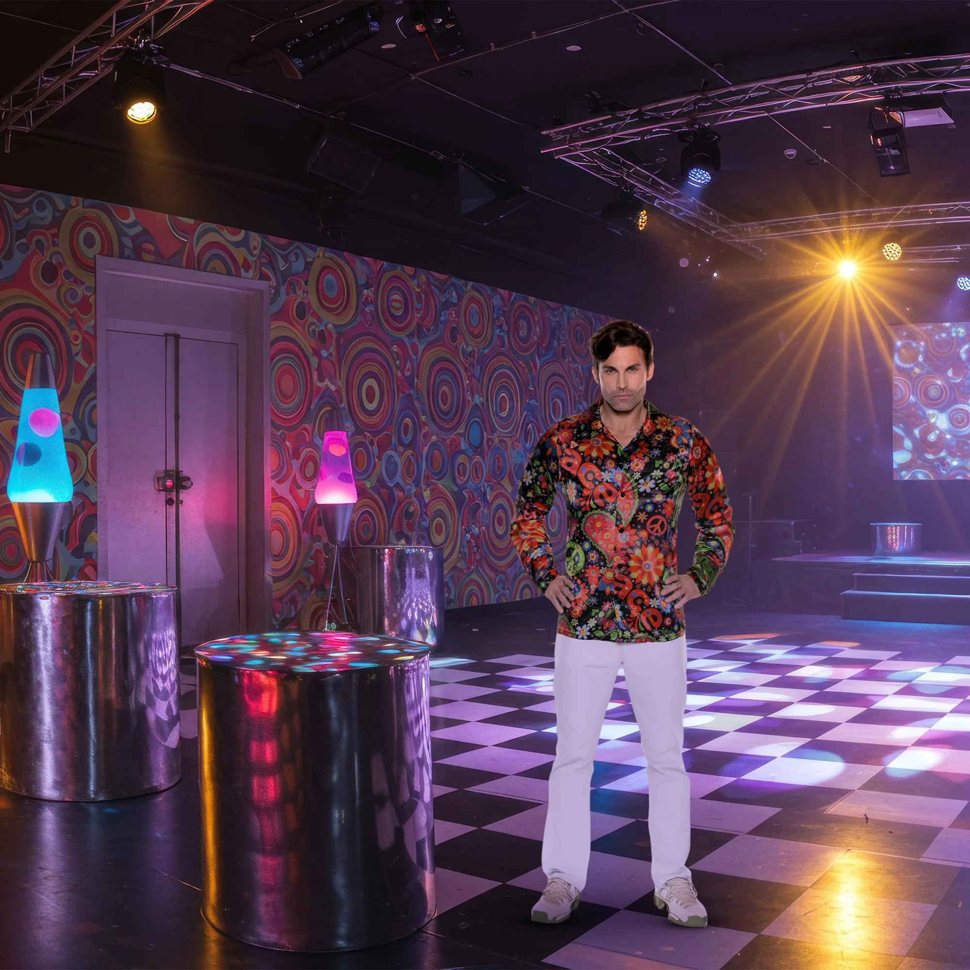 60's Psychedelic Shirt Adult Costume - Image 8