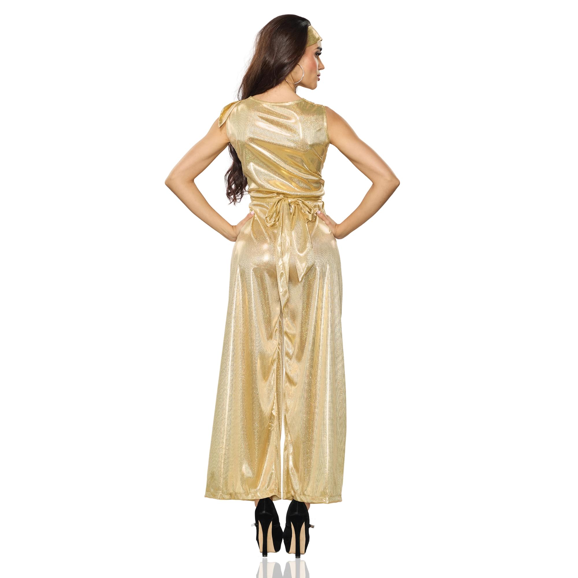 70's Disco Gold Adult Costume Jumpsuit - Image 23