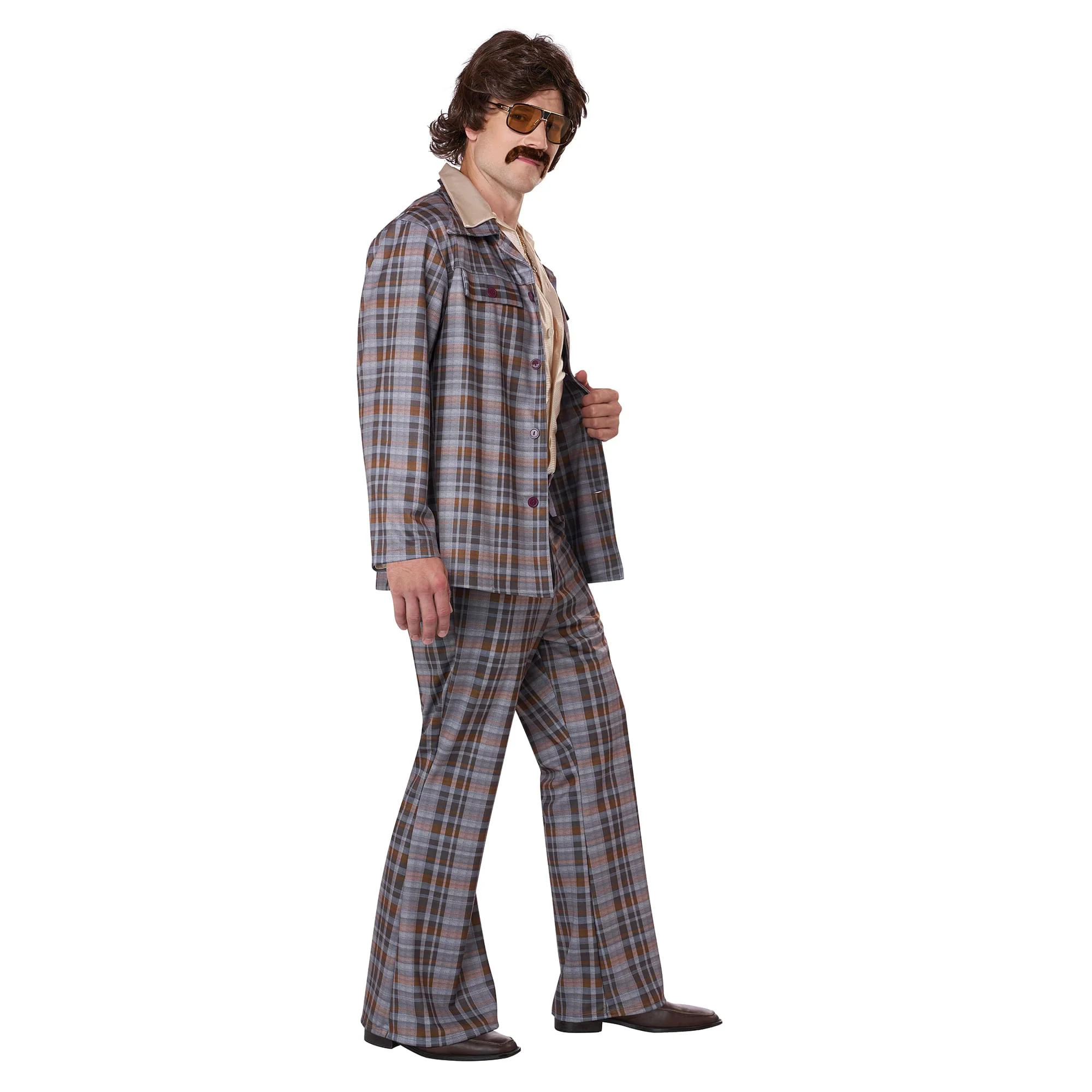 70's Plaid Stallion Leisure Suit Adult Costume - Image 26