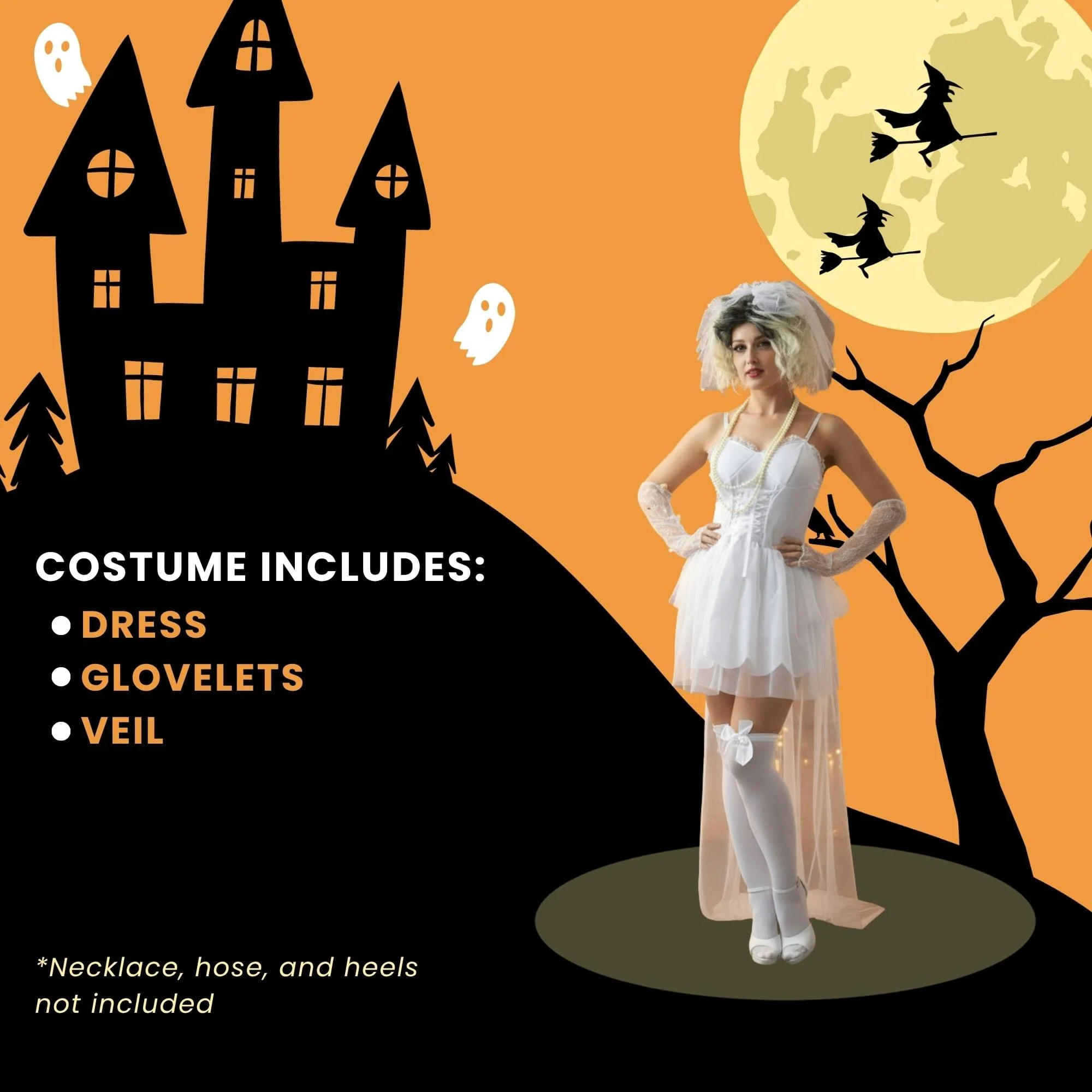 80 Virgin Bride Adult Costume - Image 6