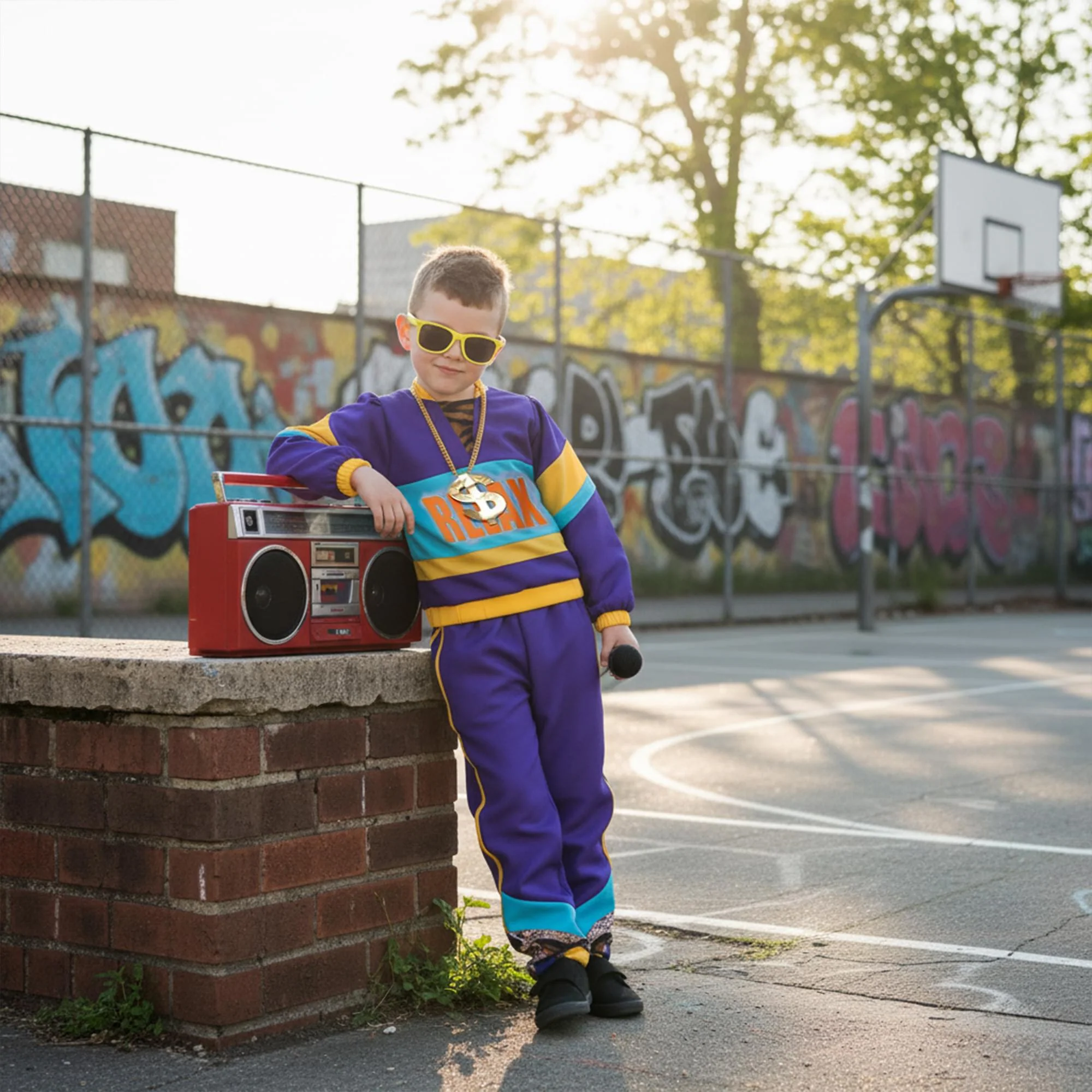 80s Boys Relax Child Costume - Image 10