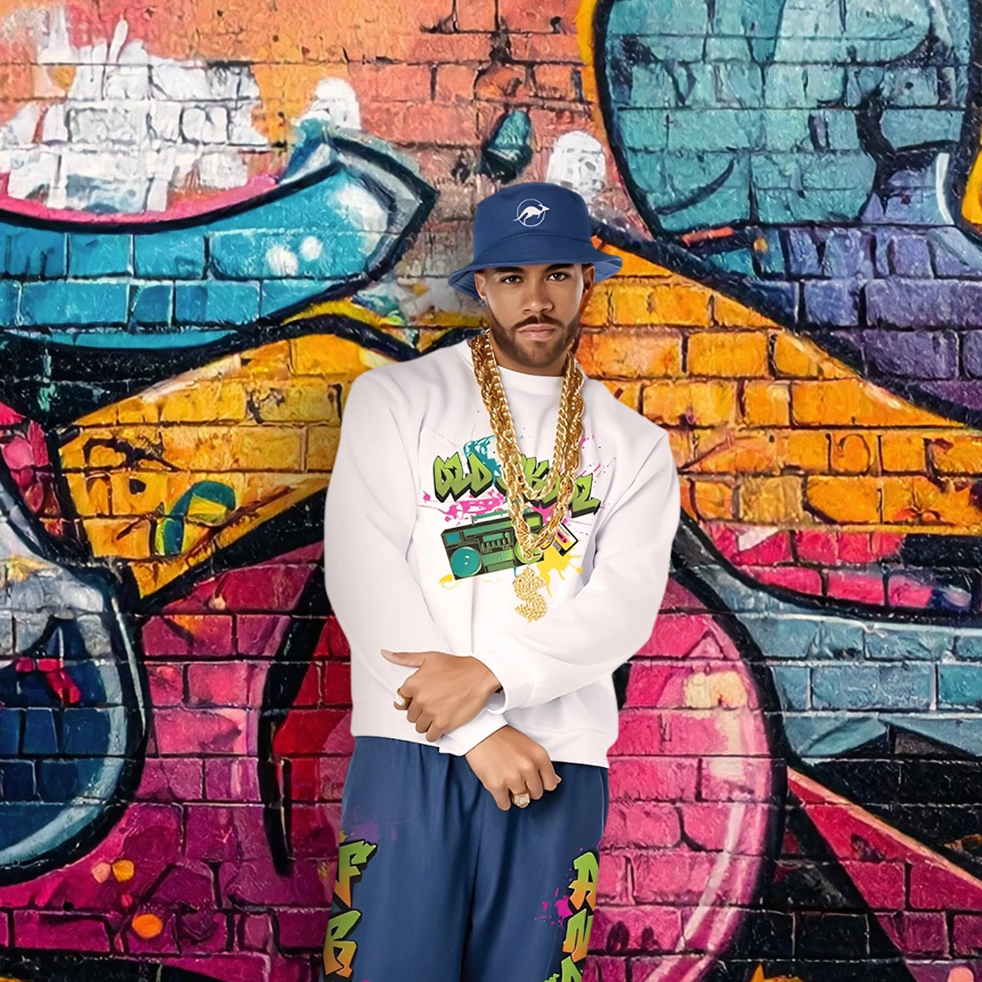90s Hip Hop Mens Costume - Image 16