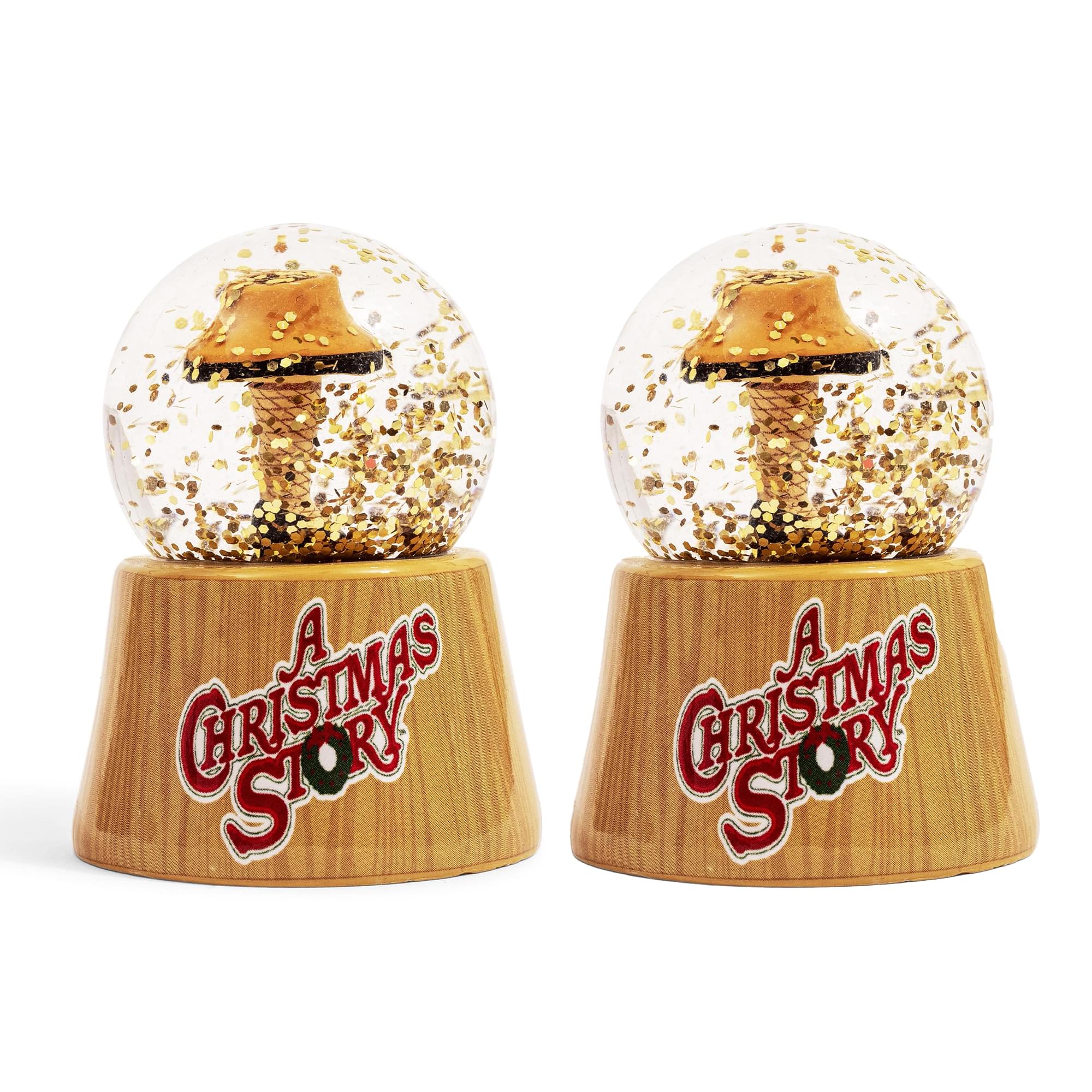 A Christmas Story Leg Lamp 3-Inch Mini Light-Up Snow Globes | Set of 2 - Image 3