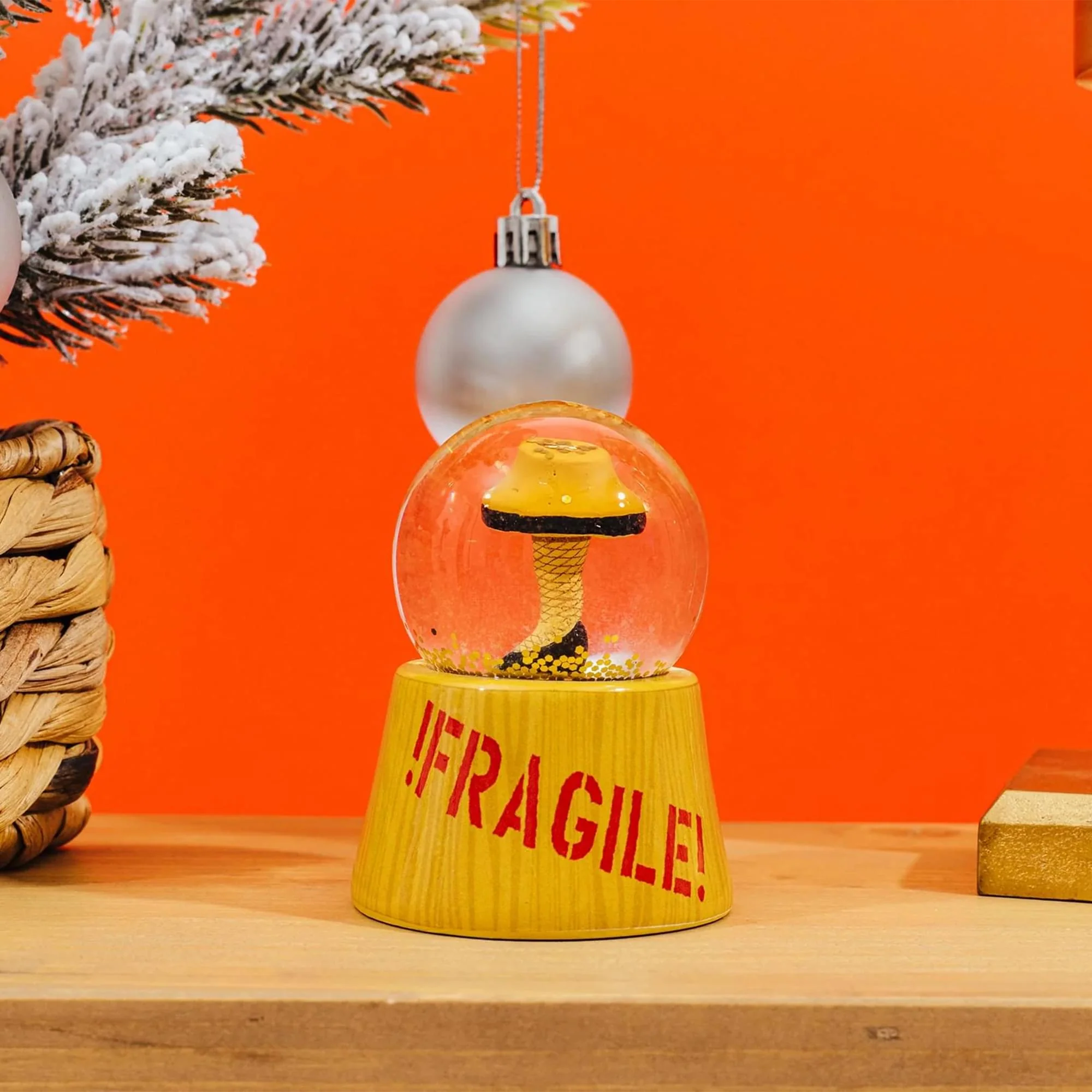 A Christmas Story Leg Lamp 3-Inch Mini Light-Up Snow Globes | Set of 2 - Image 6