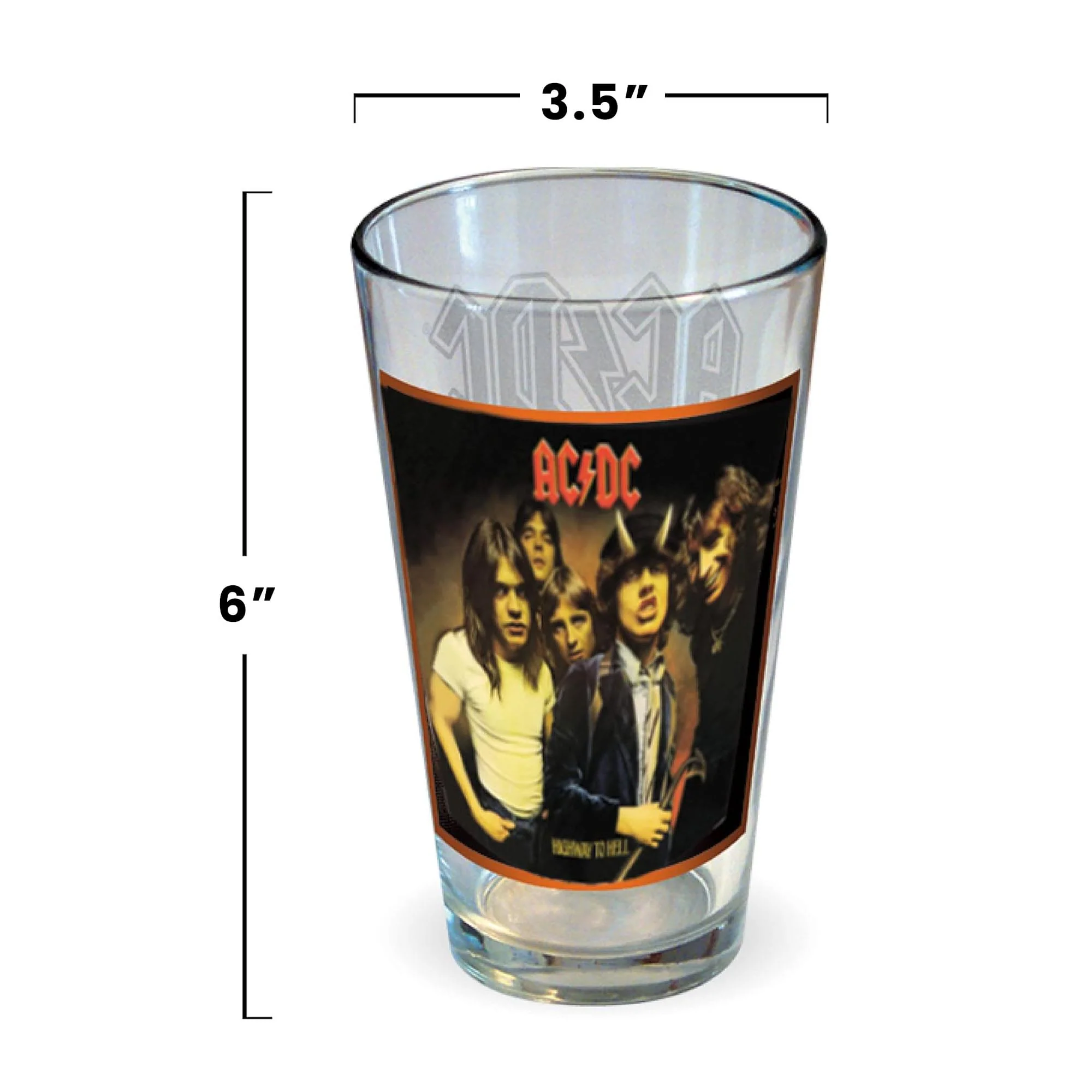 AC/DC Classic Covers 16oz Pint Glass Set of 4 - Image 3