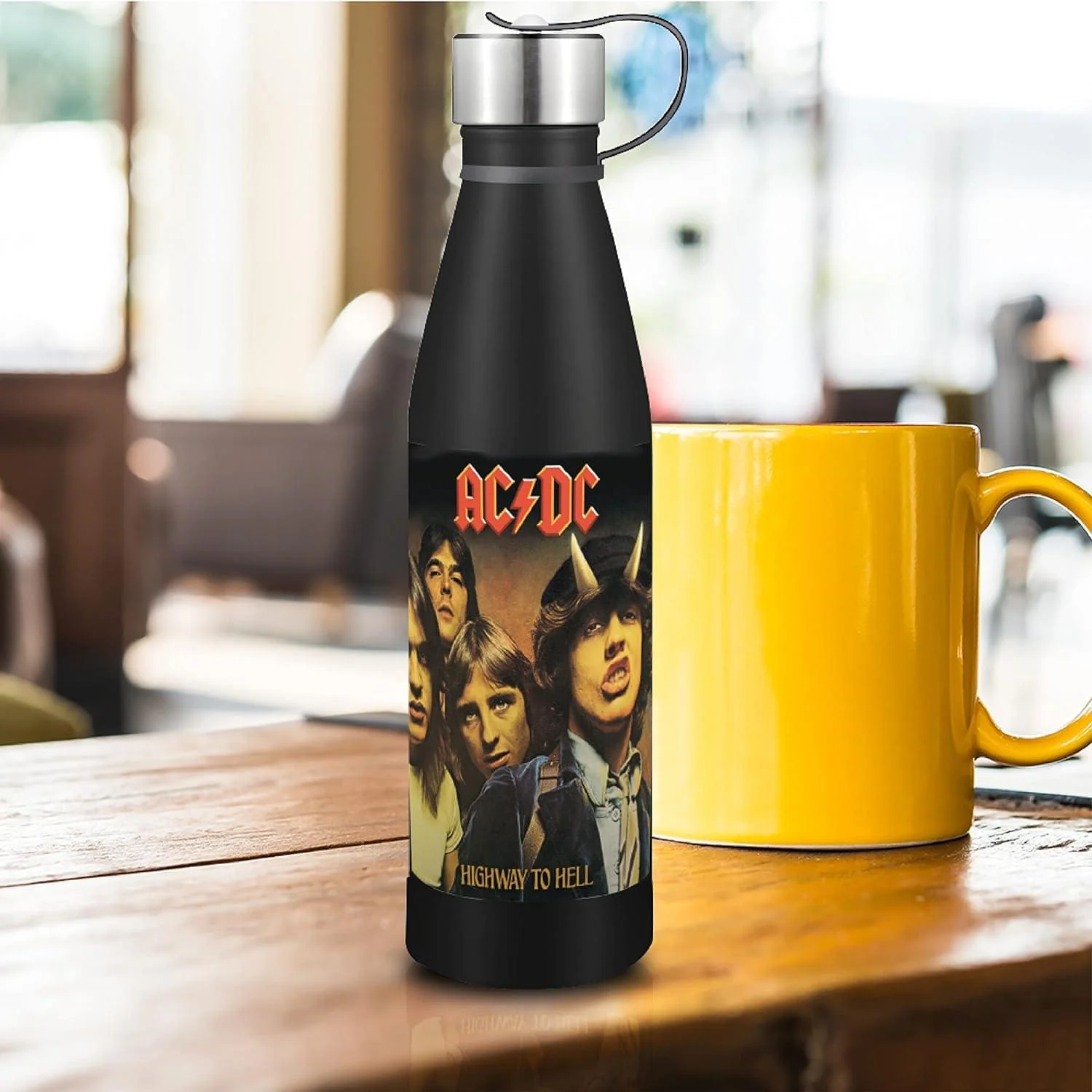 AC/DC Highway To Hell 17 oz Stainless Steel Pin Bottle - Image 3