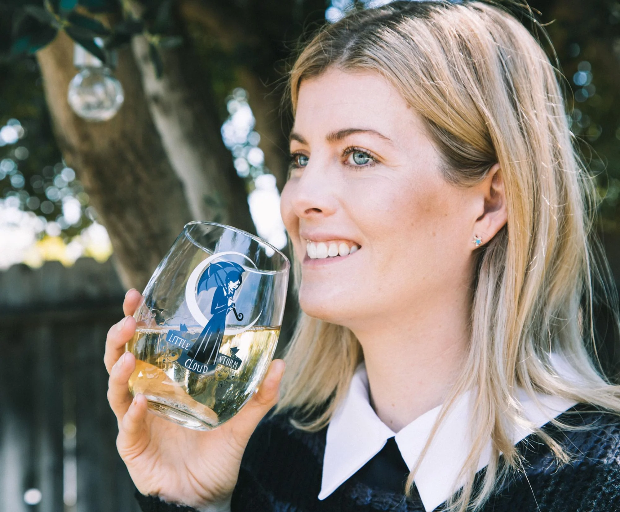 Addams Family Wednesday "Little Storm Cloud" Stemless Wine Glass | 20 Ounces - Image 5