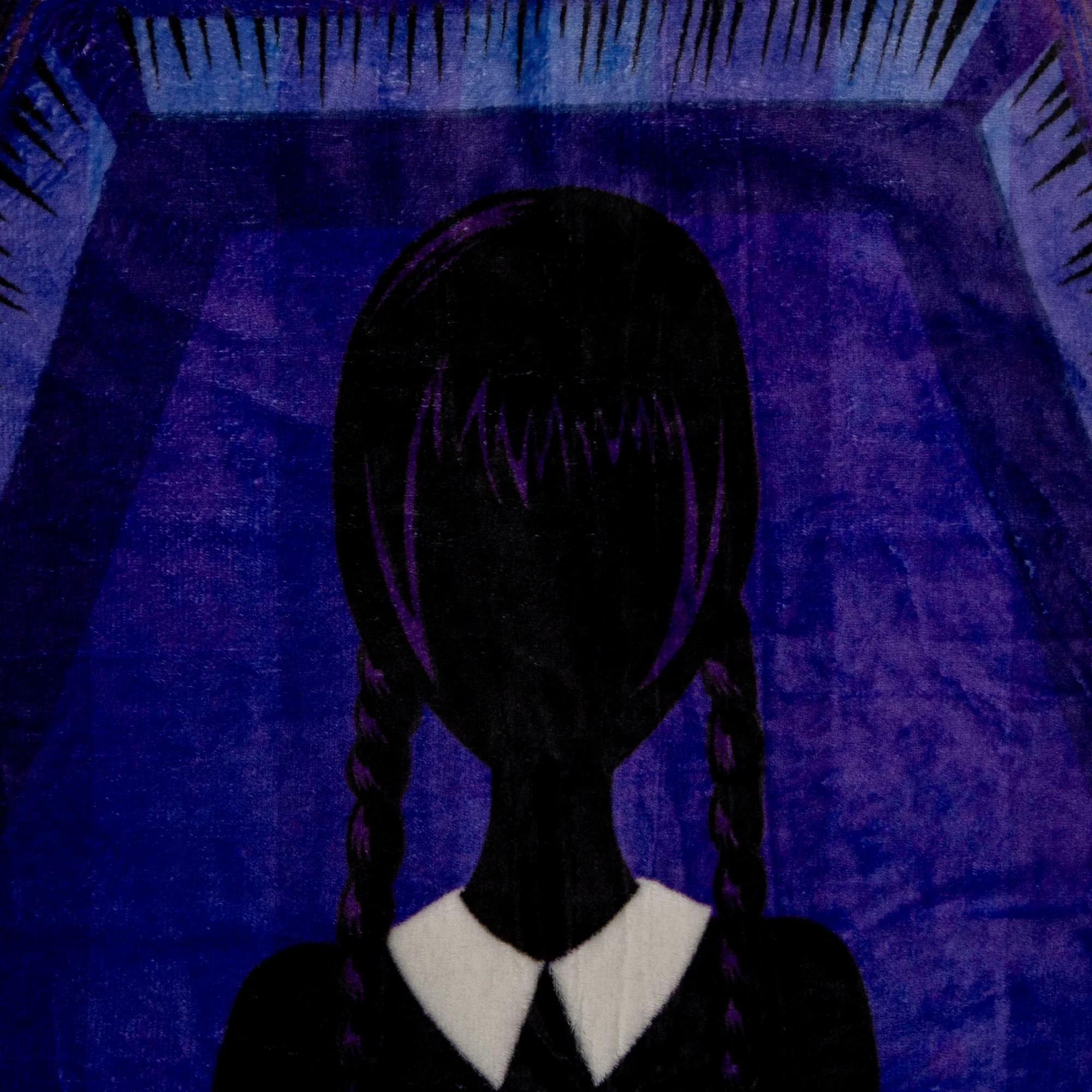 Addams Family Wednesday "What Would Wednesday Do?" Raschel Throw Blanket | 45 x 60 Inches - Image 2