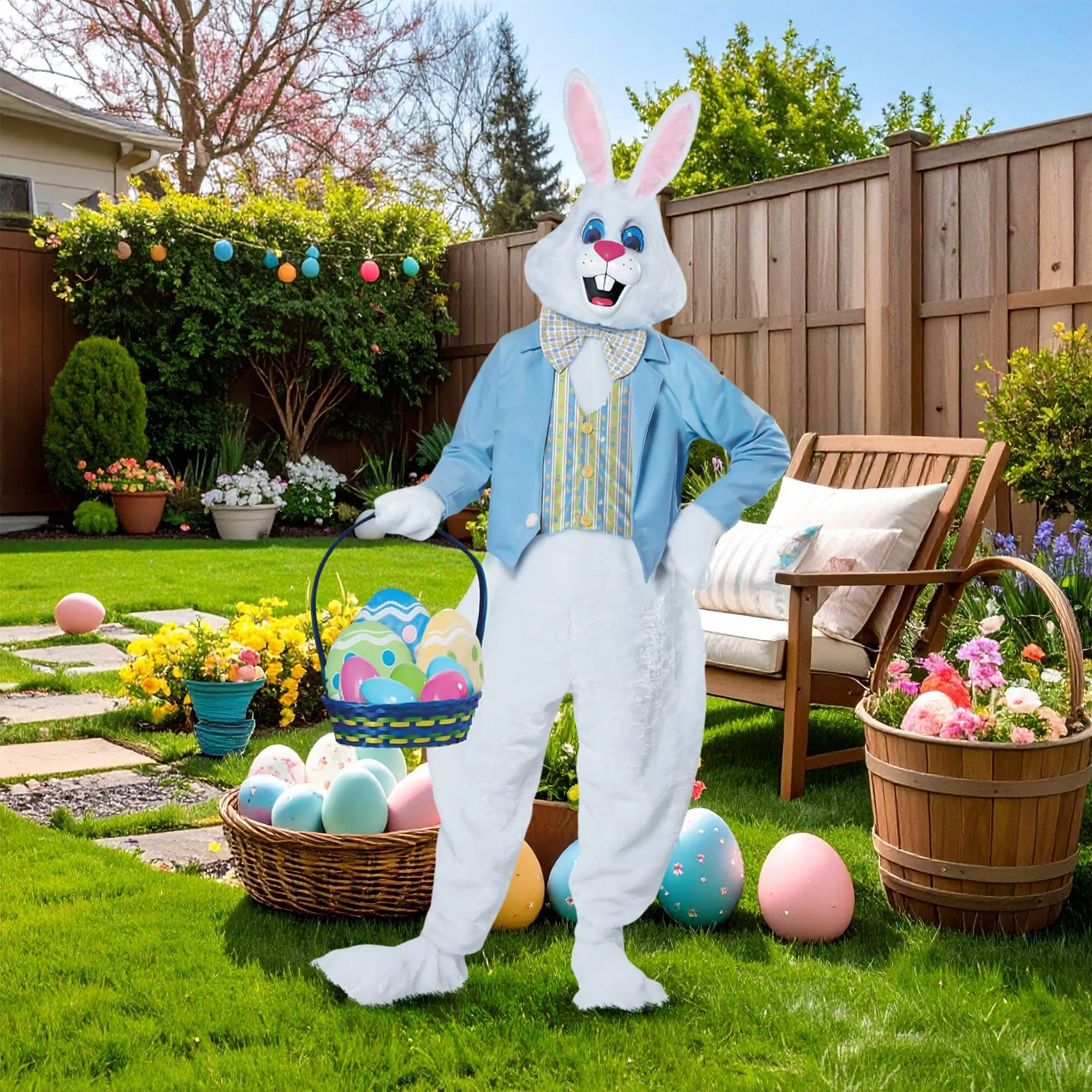 Adult Deluxe Easter Bunny Plus Size Costume - Image 12