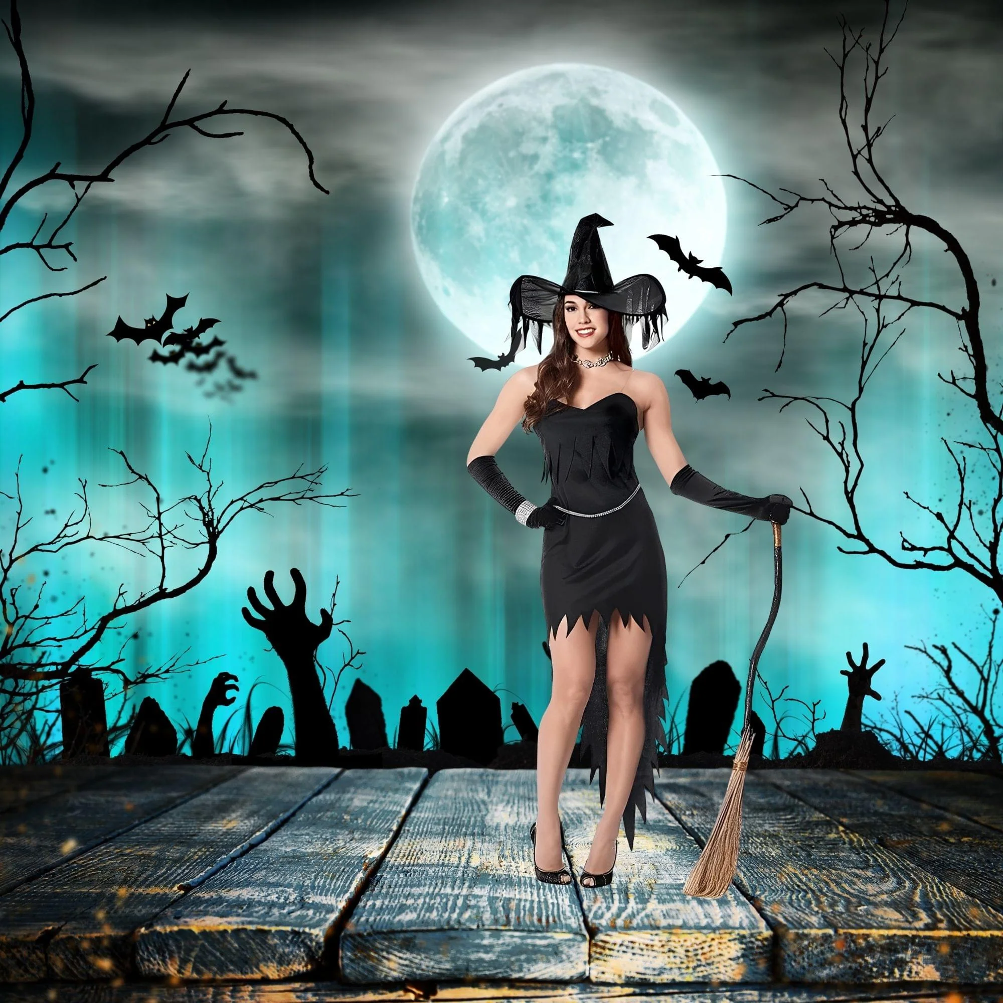 Rhinestone Witch Adult Costume - Image 15