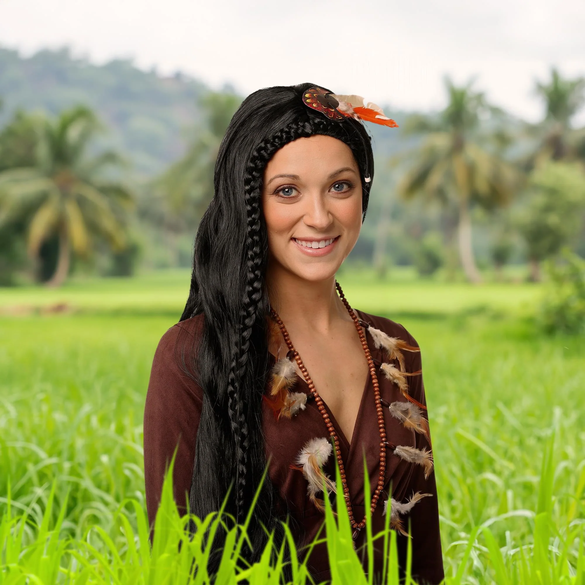 Adult Sexy Indian Princess Wig - Image 3