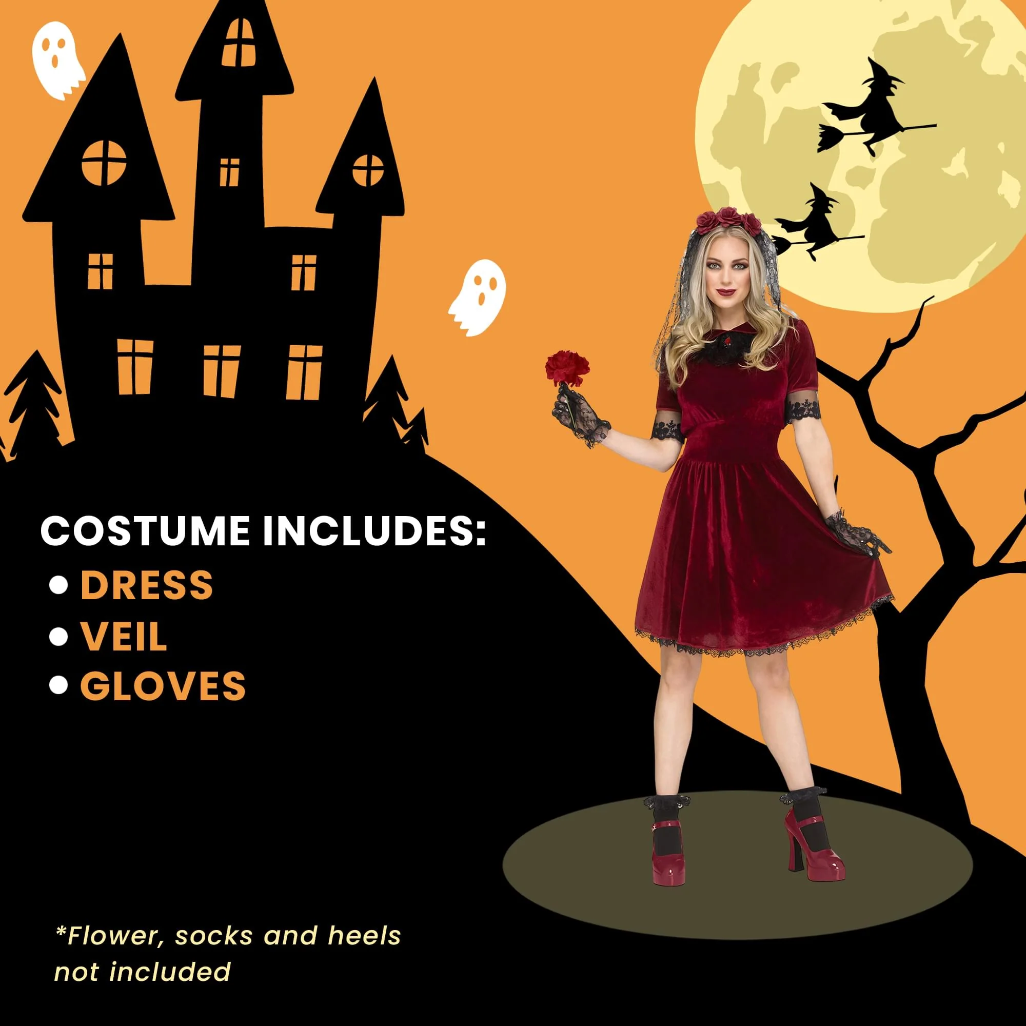 Adult Vampire Bride Costume - Image 22