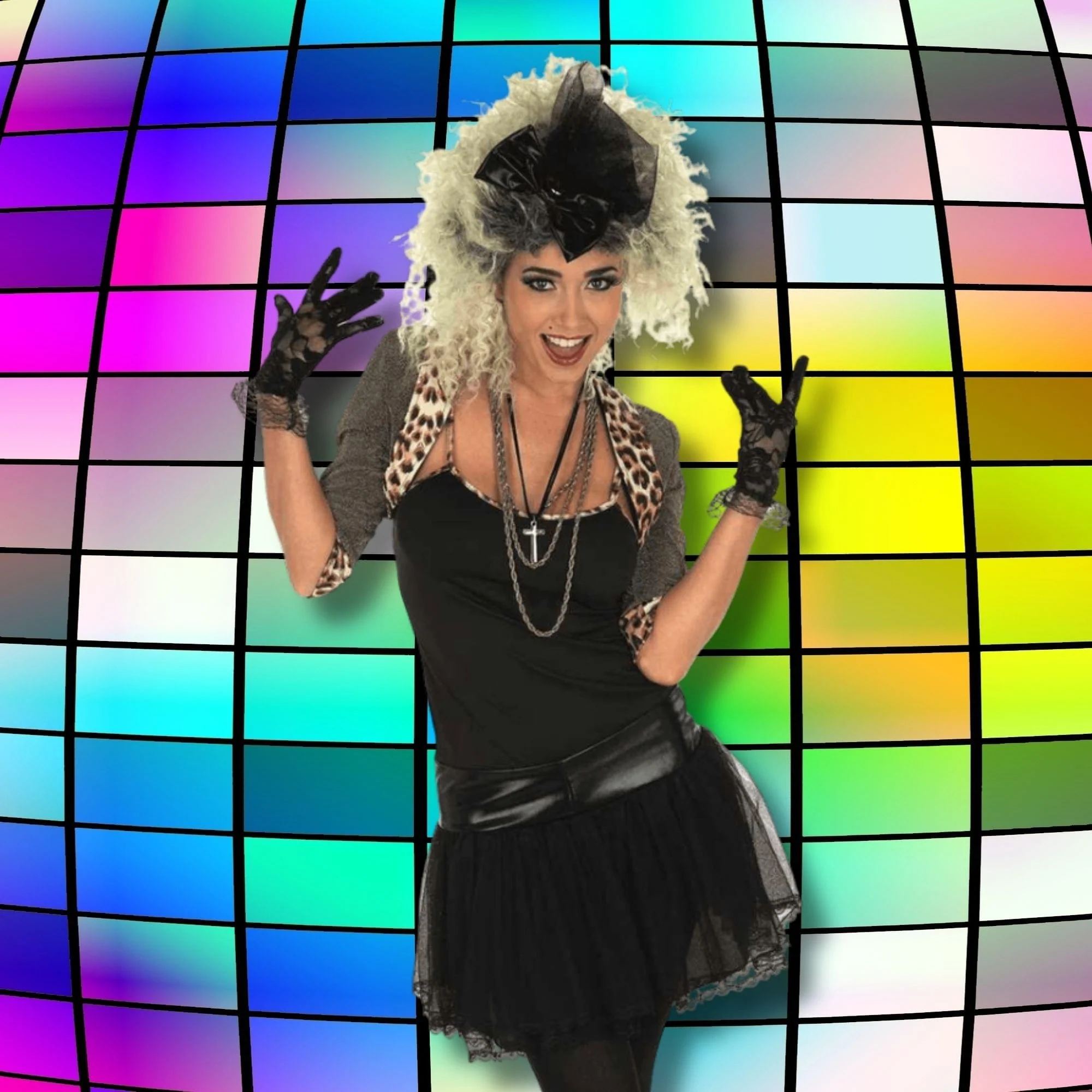Adult Womens 80s Pop Star Costume - Image 4