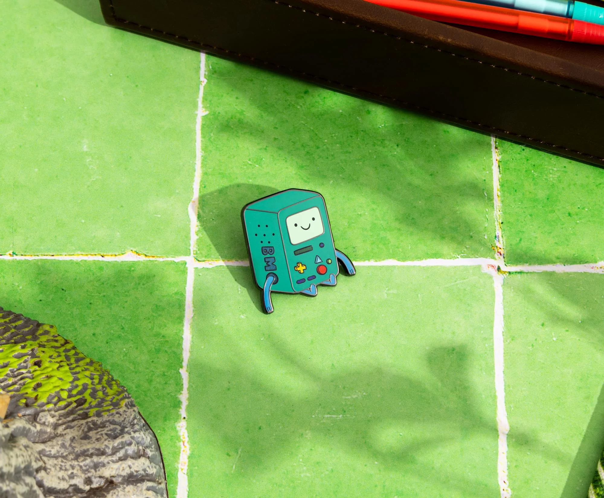 Adventure Time BMO Sitting Enamel Pin - Image 4