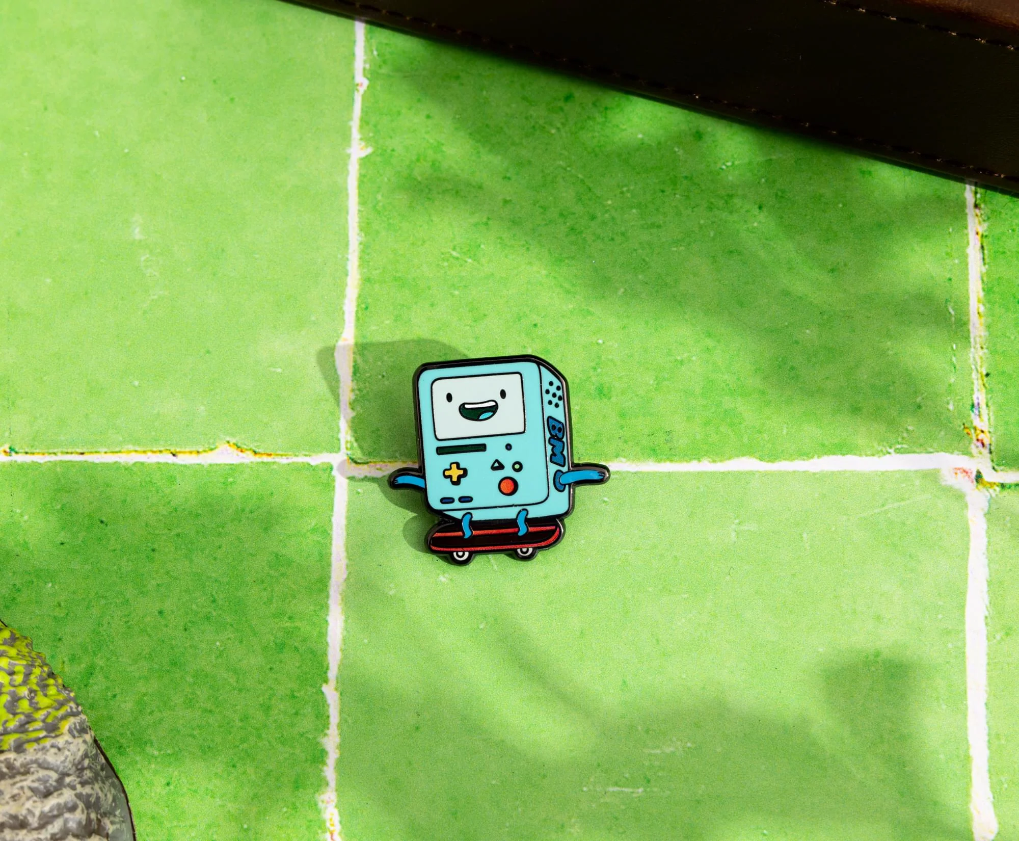Adventure Time BMO Skateboarding Enamel Pin - Image 4