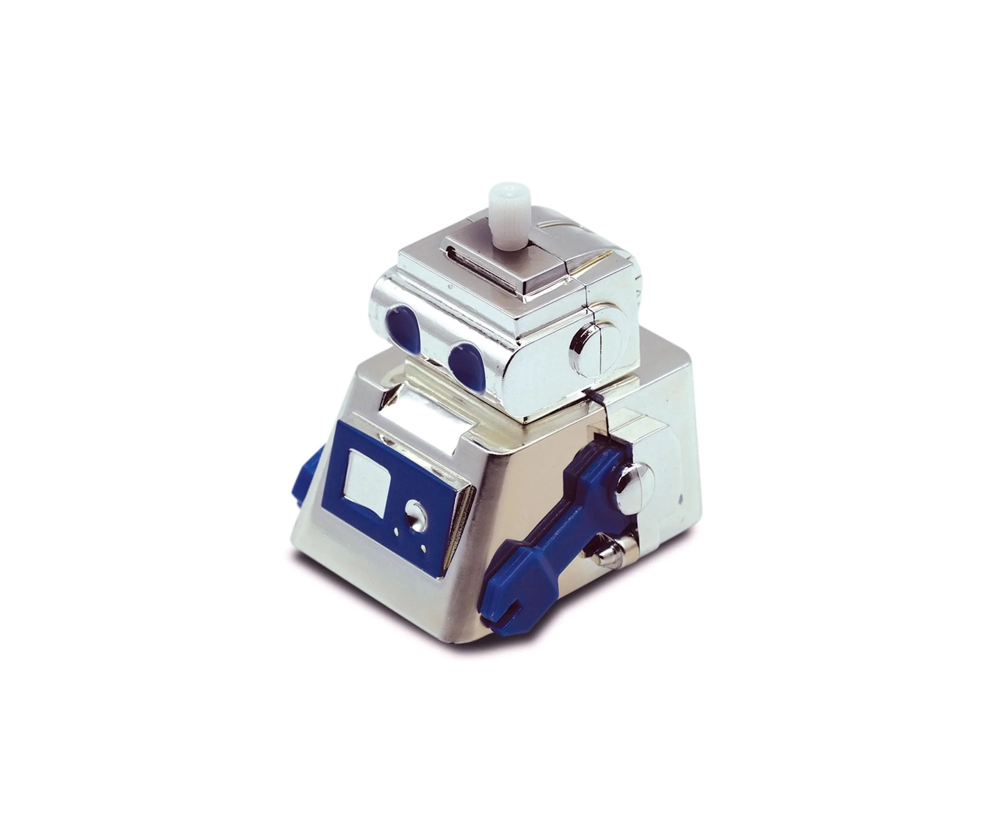 Aeromax Bump N Bots 3 Inch No Fall Wind-Up Robot | Blue - Image 2