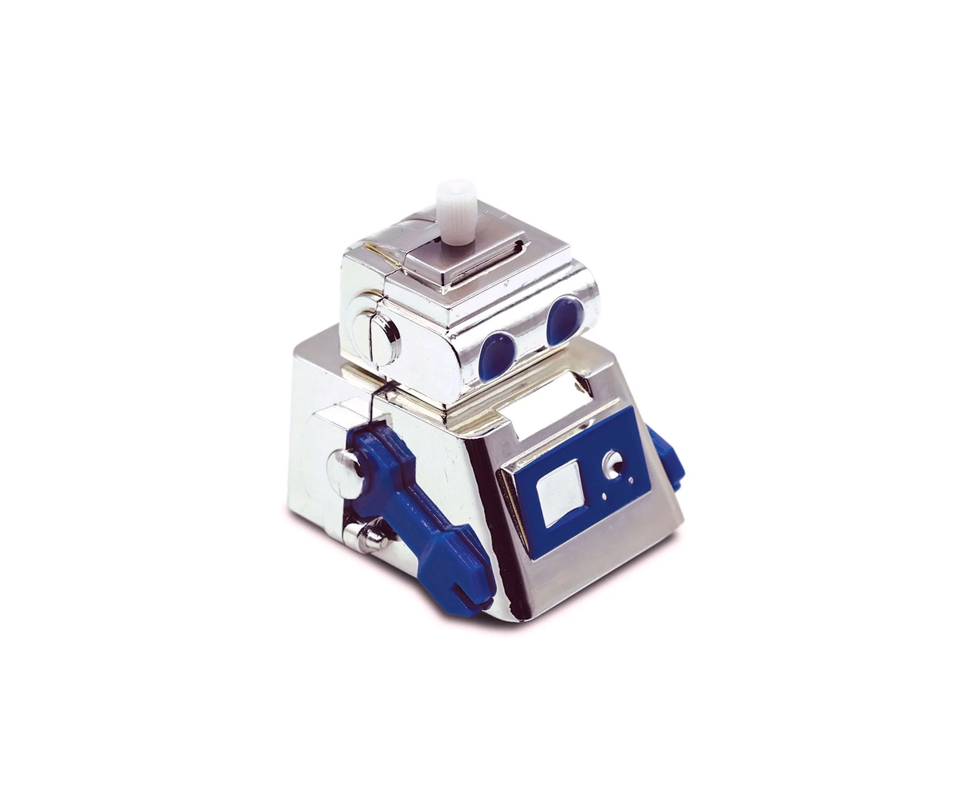 Aeromax Bump N Bots 3 Inch No Fall Wind-Up Robot | Blue - Image 3