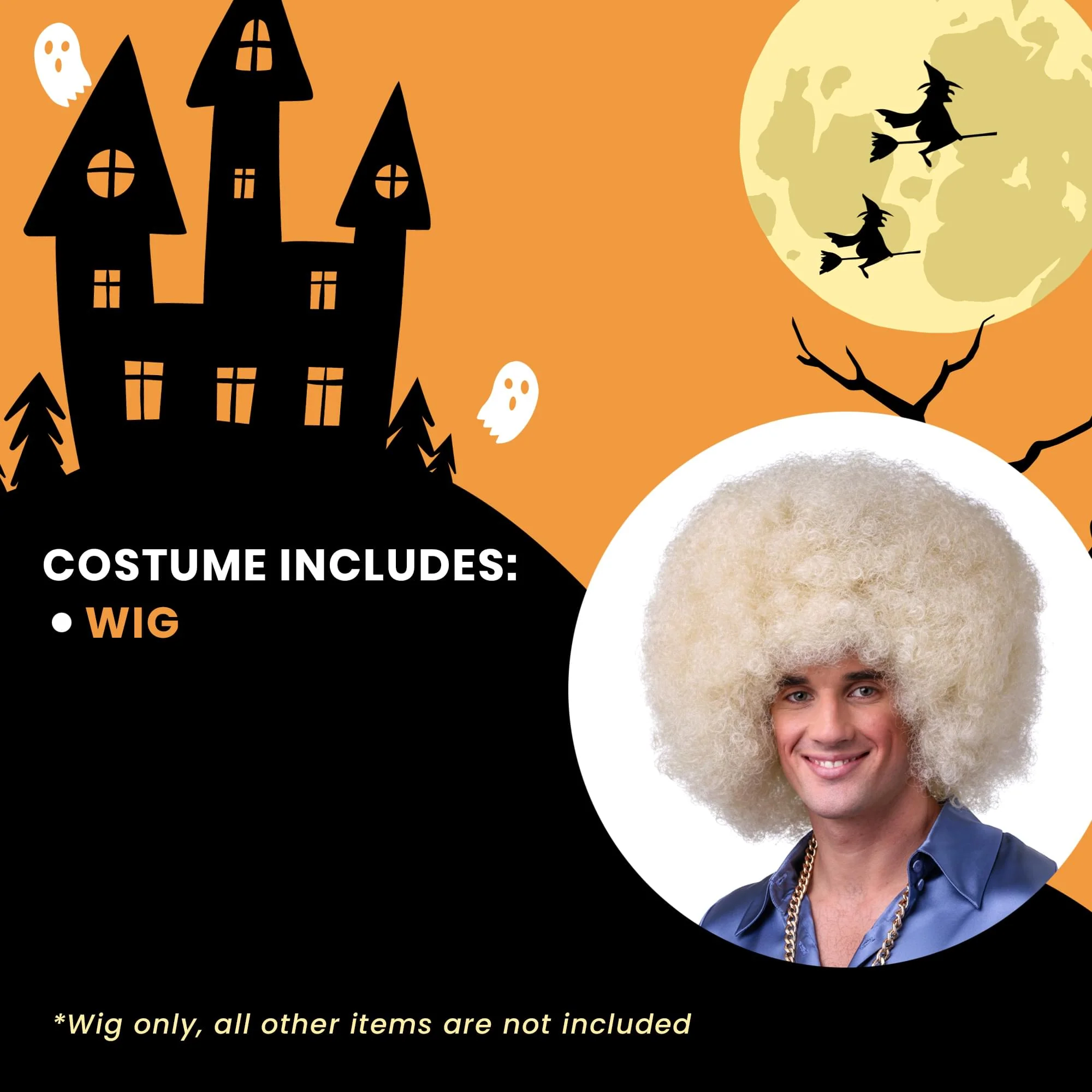 Afro Light Blonde Wig Costume Accessory - Image 6