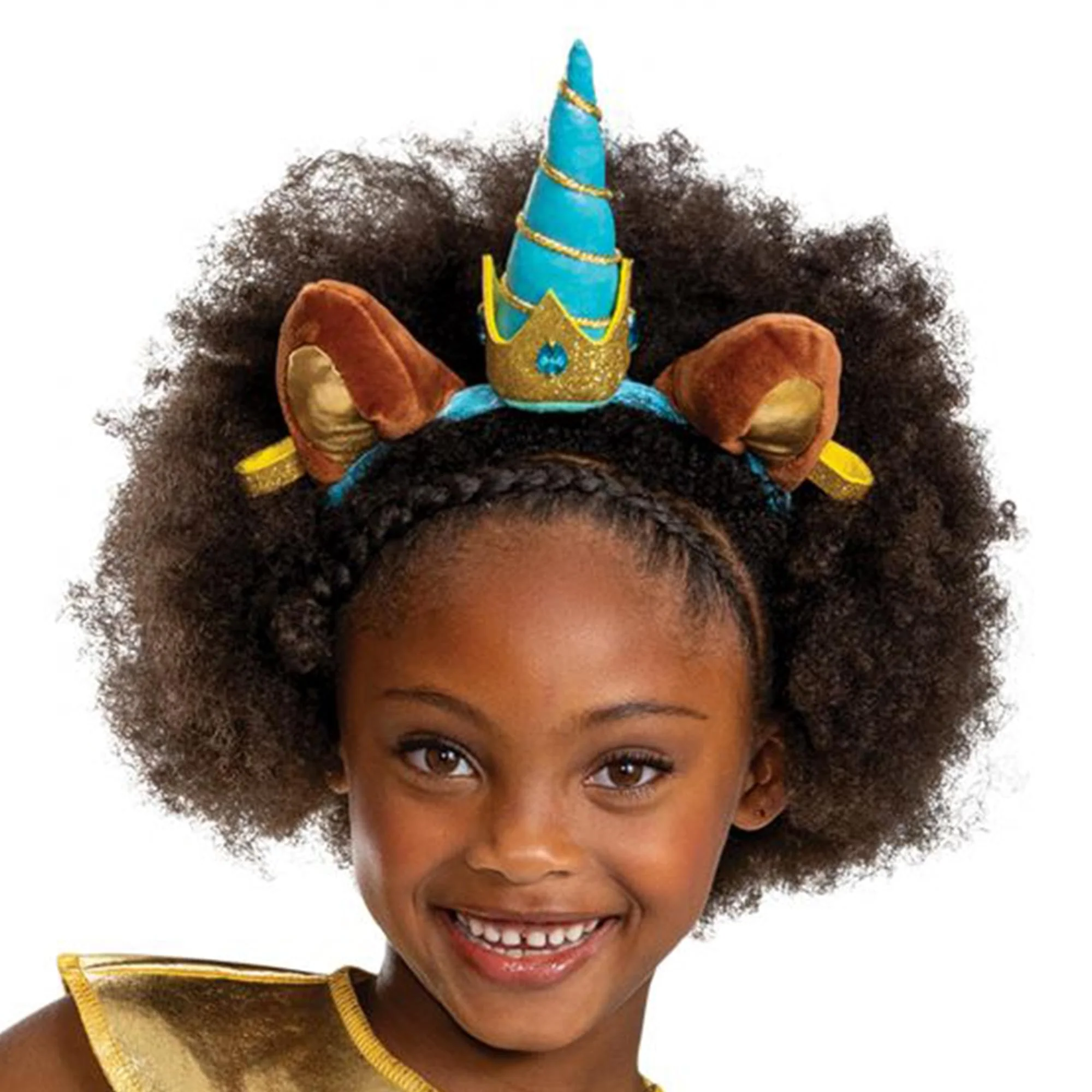 Afro Unicorn Classic Girls Costume - Image 3