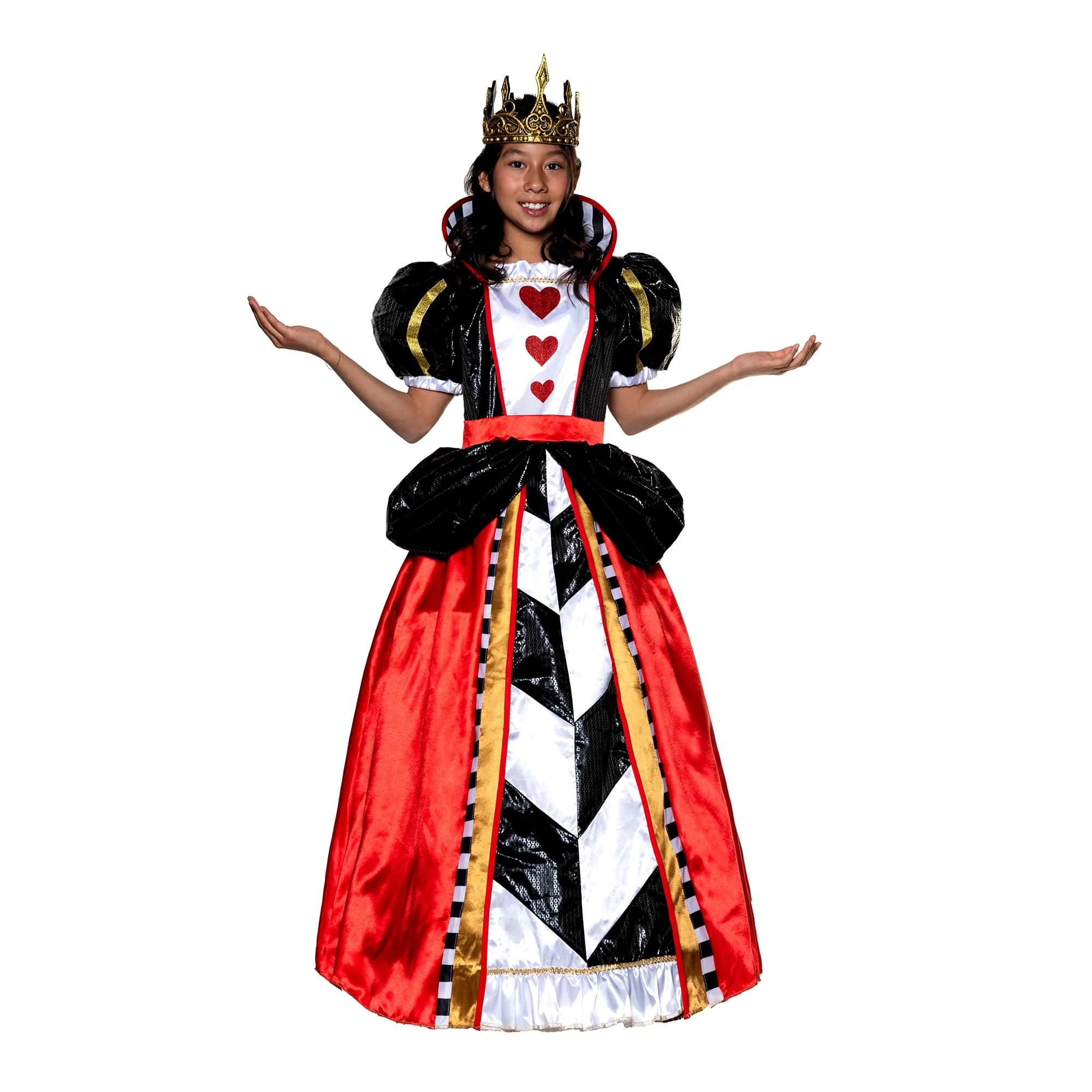 Alice in Wonderland Queen of Hearts Child Costume - Image 7