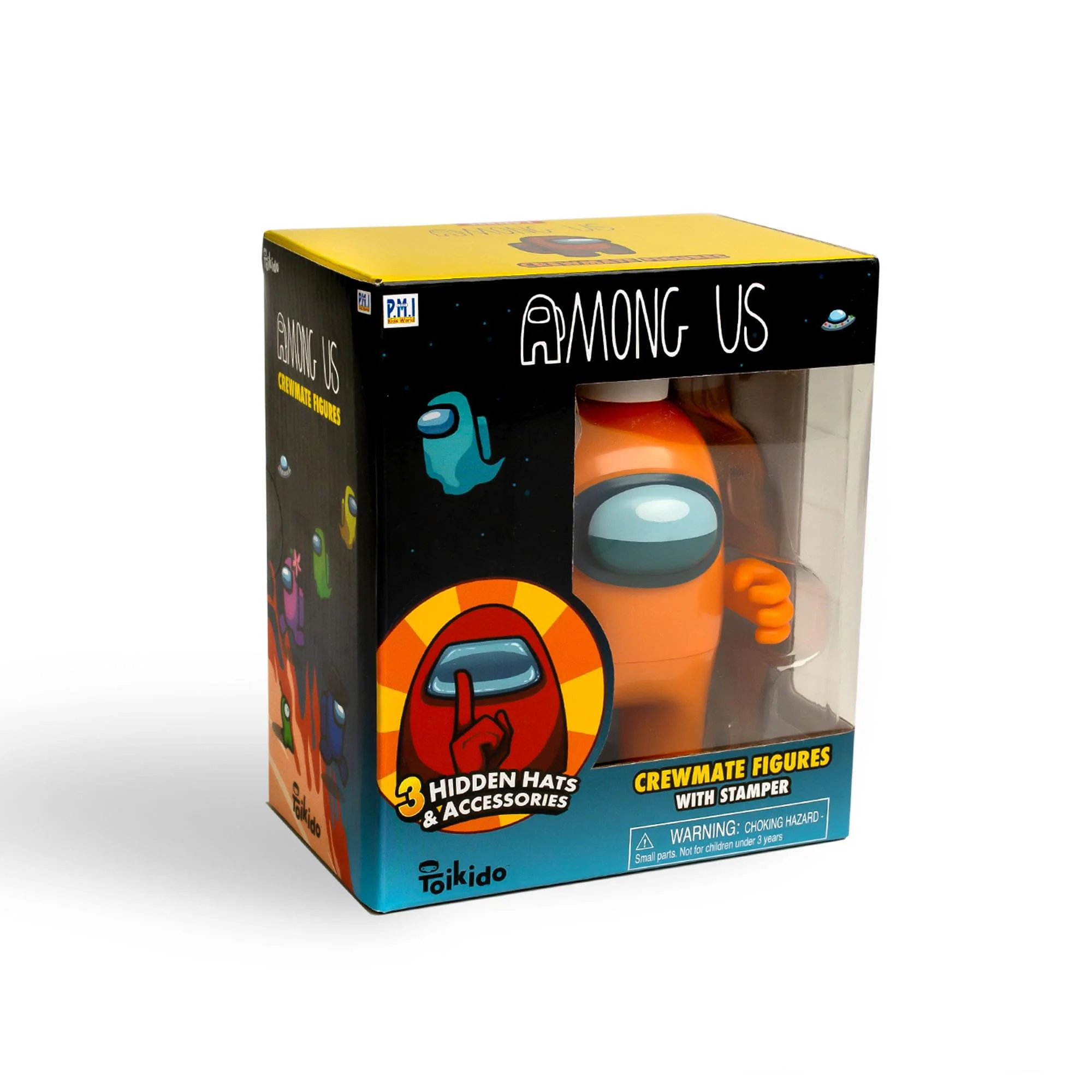 Among Us 4.5 Inch Figure with Stamper | Orange Crewmate - Image 4