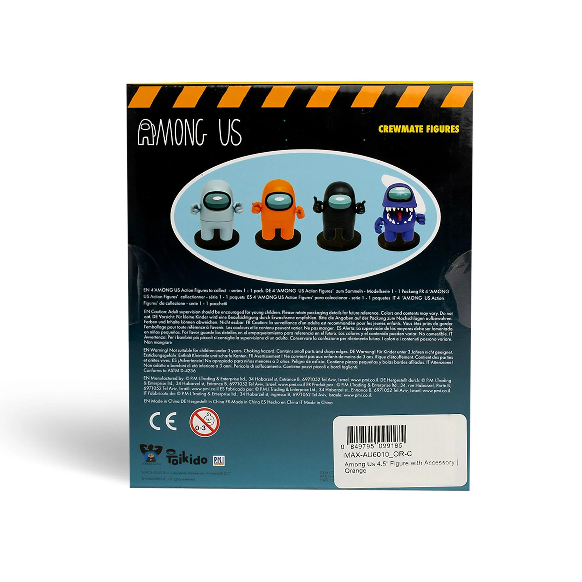 Among Us 4.5 Inch Figure with Stamper | Orange Crewmate - Image 5