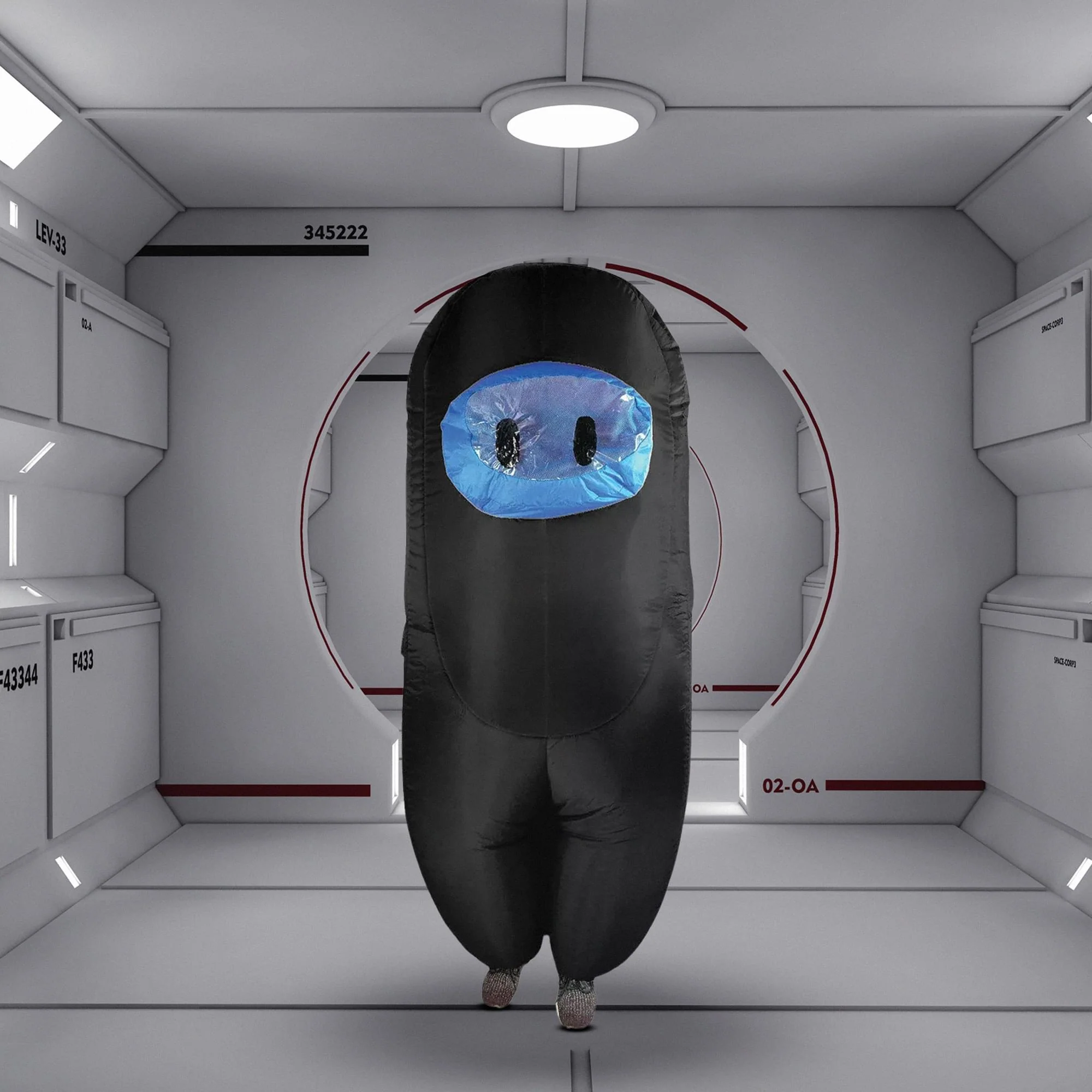 Black Imposter Inflatable Adult Costume | Standard - Image 3