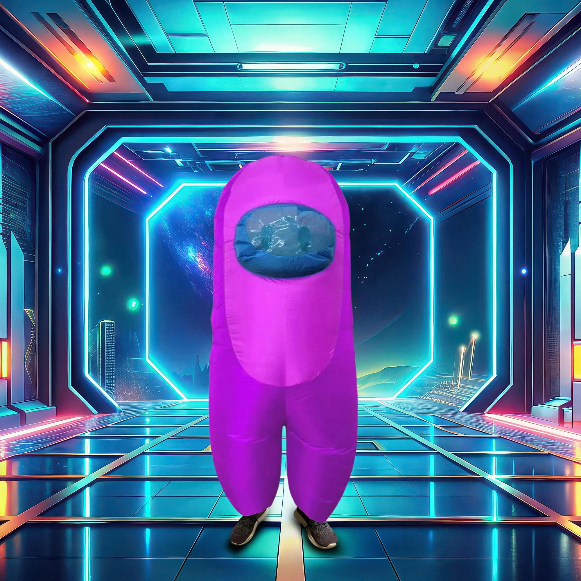 Purple Imposter Inflatable Adult Costume | Standard - Image 3