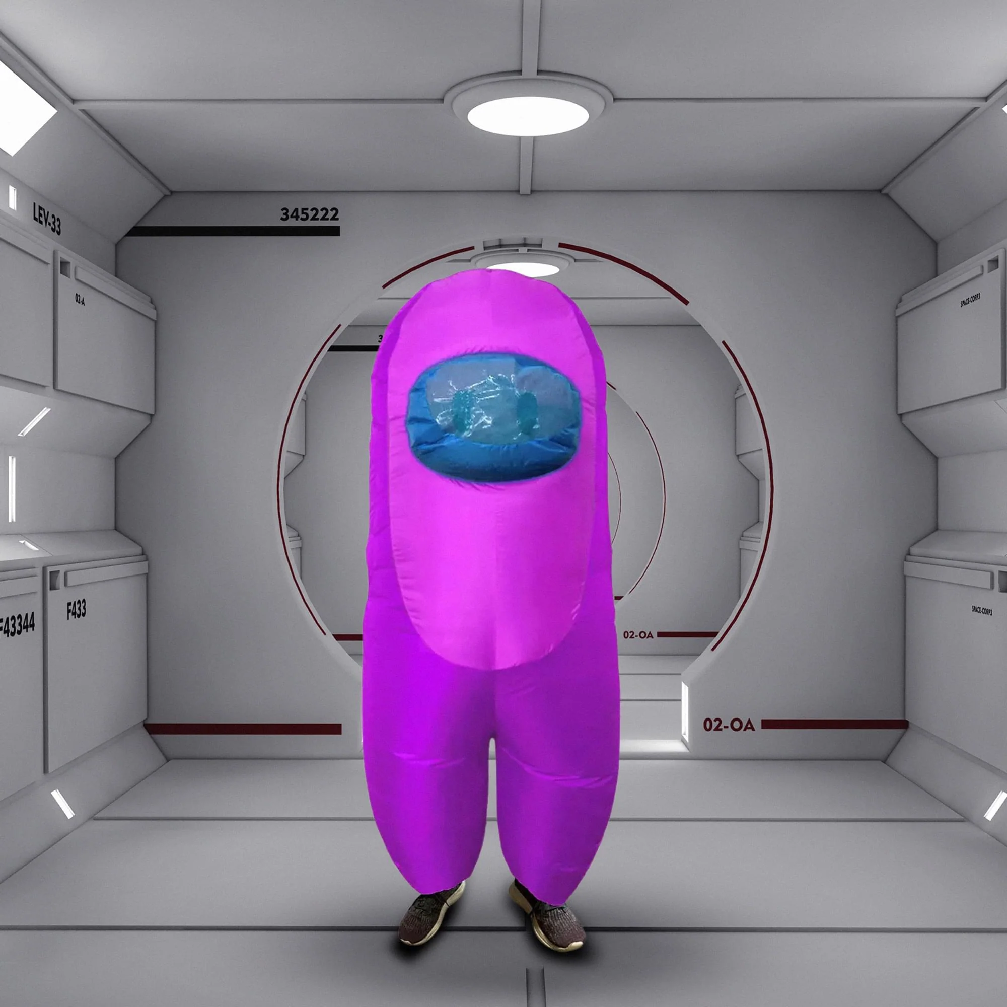 Purple Imposter Inflatable Adult Costume | Standard - Image 4