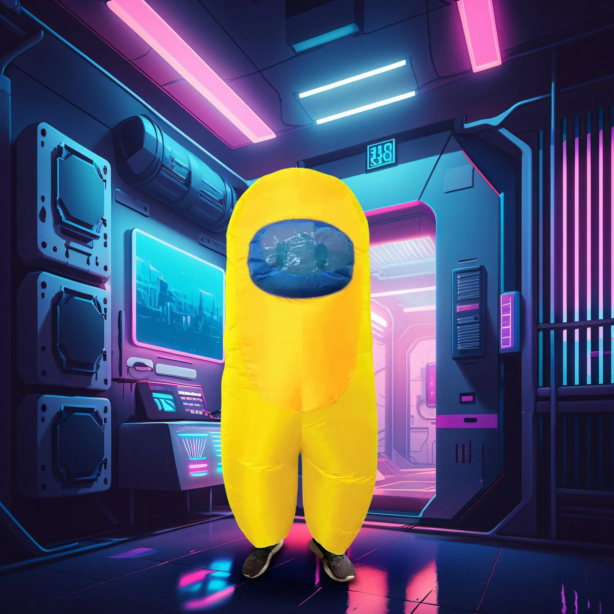 Yellow Imposter Inflatable Adult Costume | Standard - Image 3