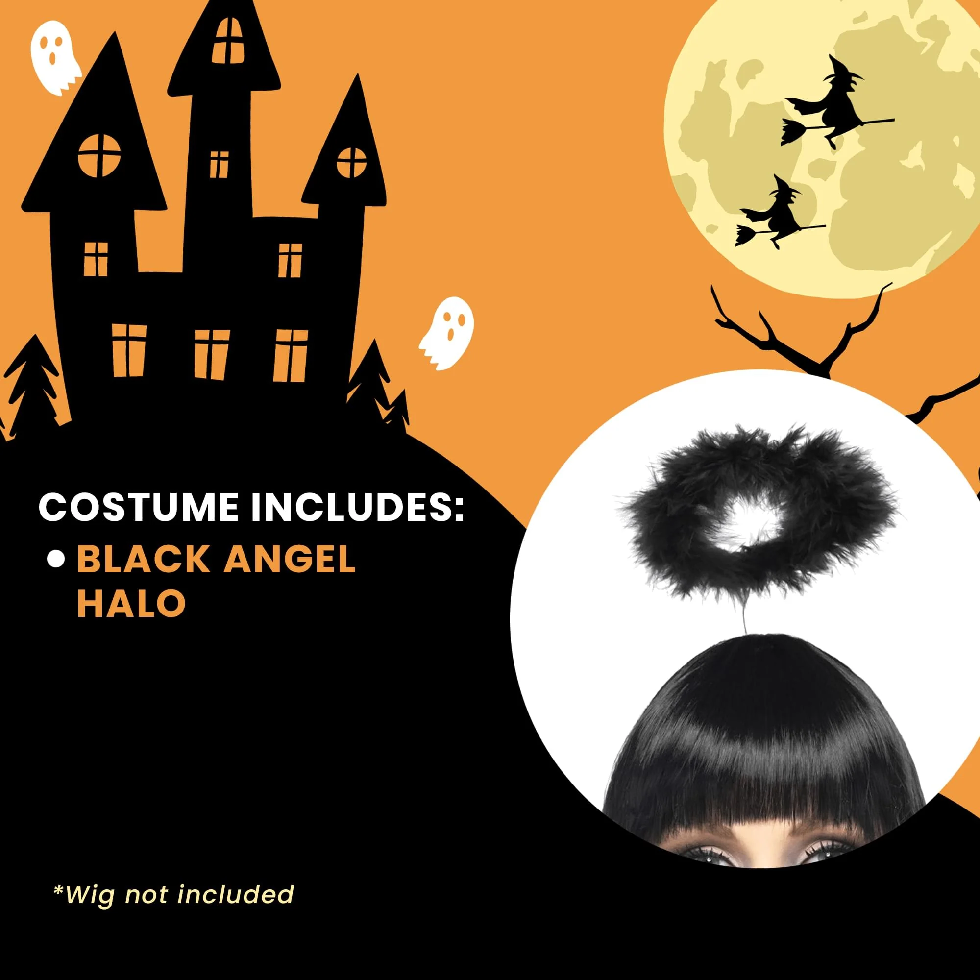 Angel Halo Adult Costume Accessory | Black - Image 5