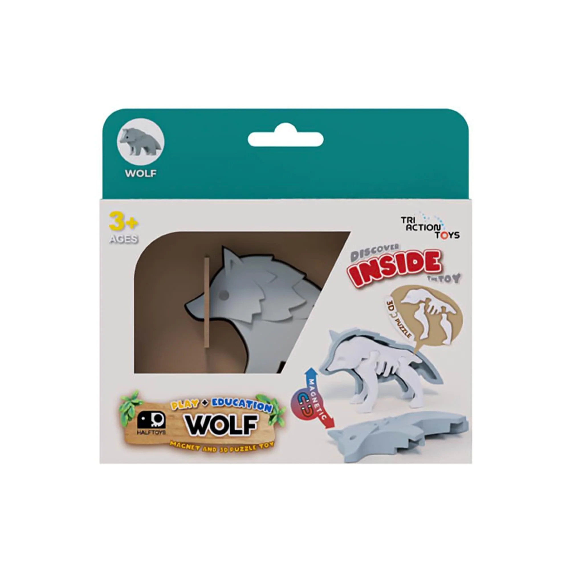 Animal Wolf Magnetic Puzzle Toy - Image 2