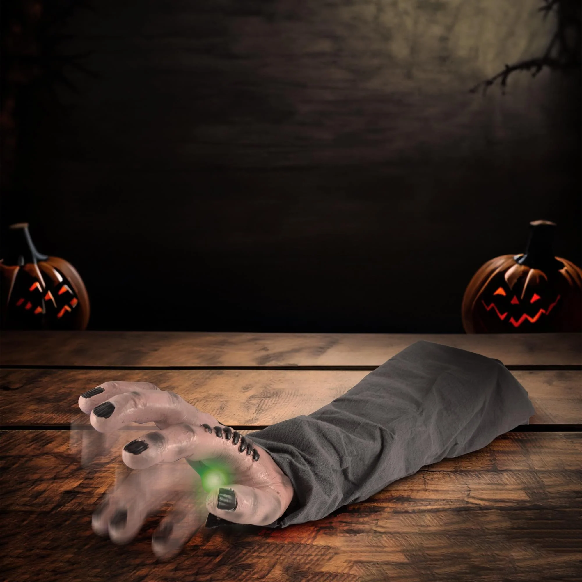 Animated Light-Up Snap-Up 19 Inch Zombie Arm Halloween Decor - Image 2
