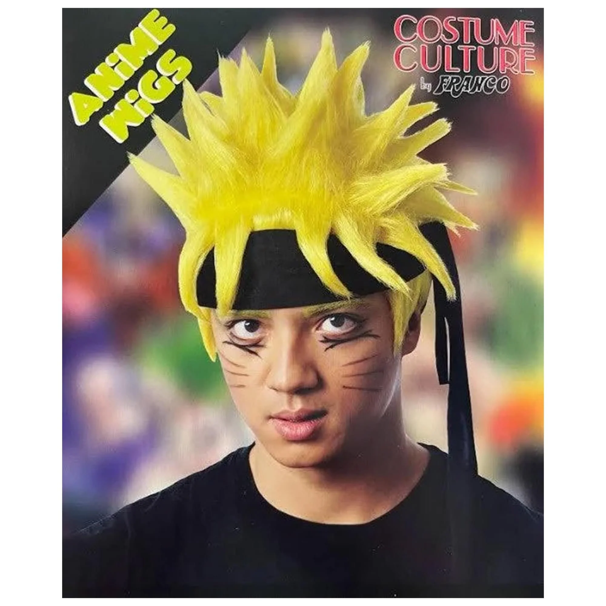 Anime Ninja Adult Yellow Costume Wig - Image 4