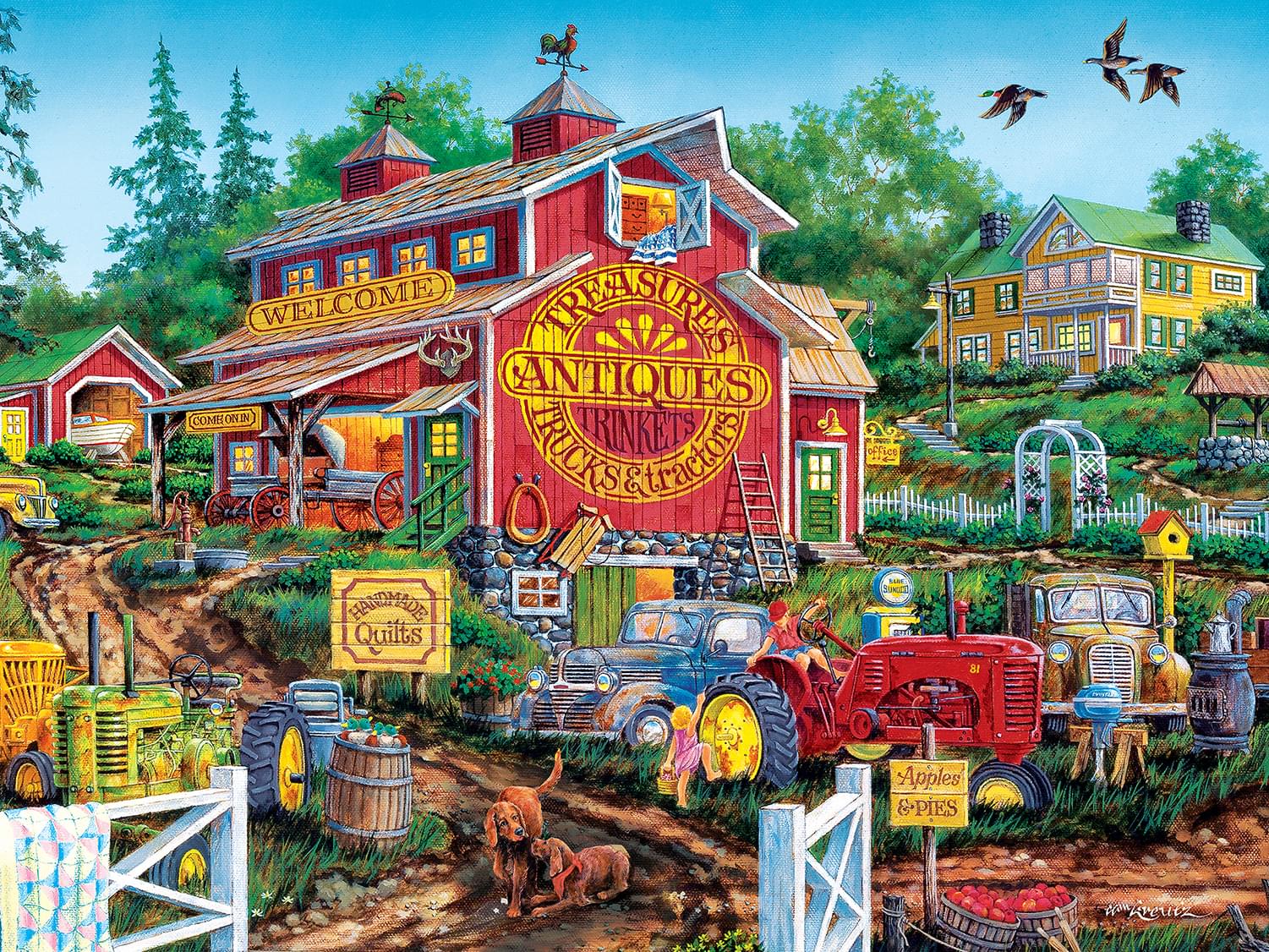 Antique Barn 550 Piece Jigsaw Puzzle - Image 3