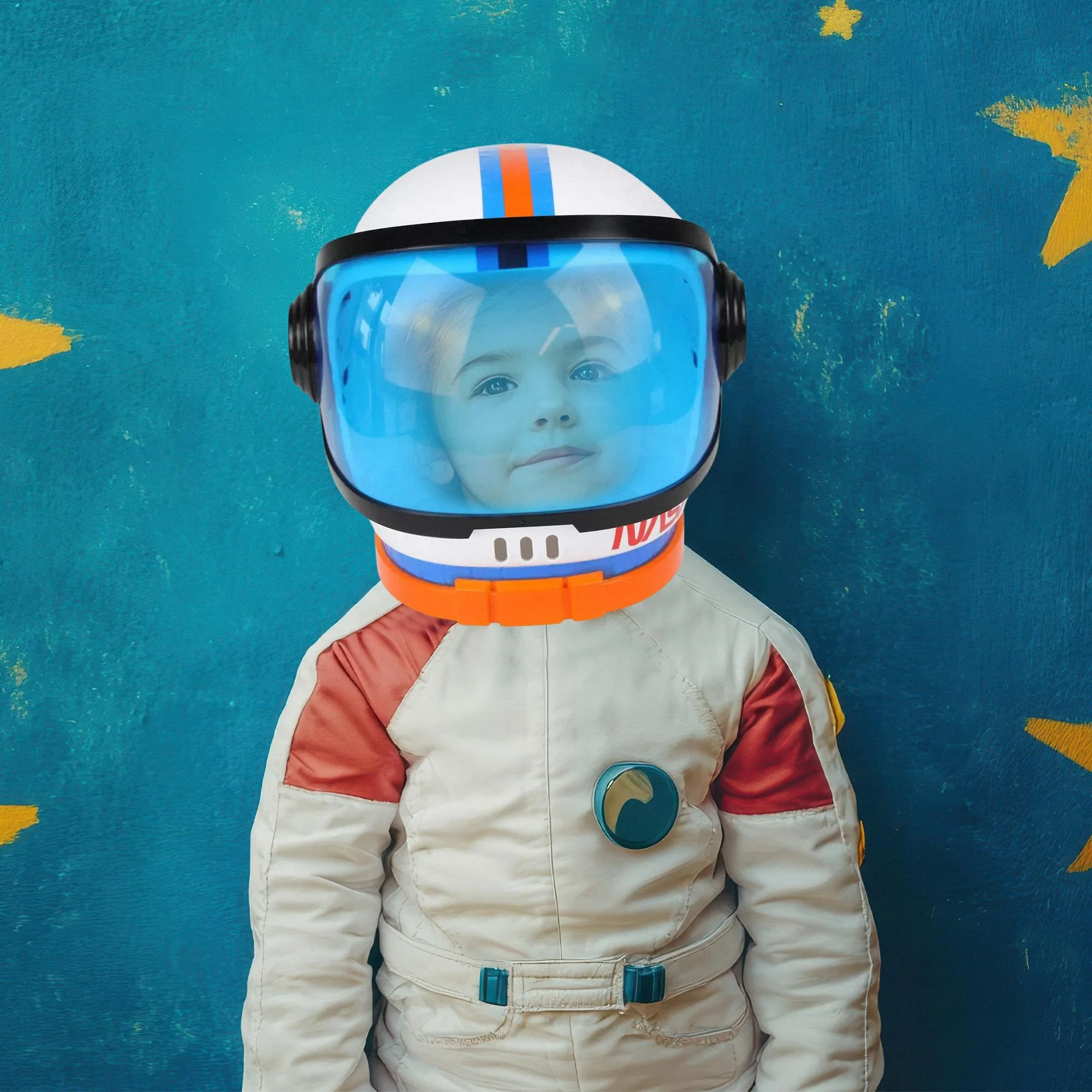 Astronaut Space Helmet Child Costume Accessory | Blue Visor - Image 4