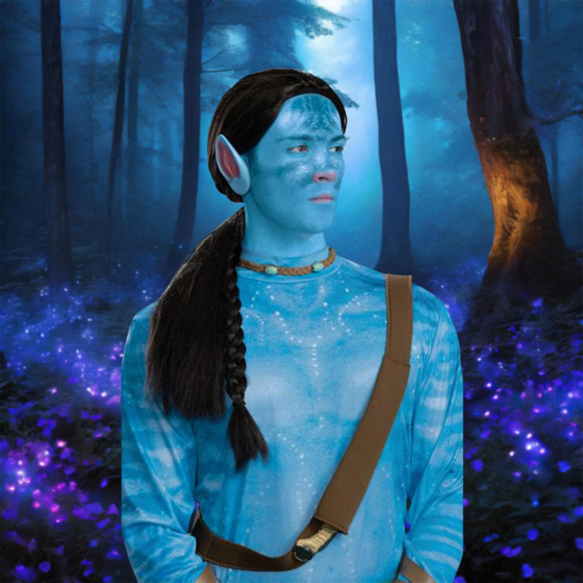 Avatar 2 Jake Sully Reef Look Deluxe Adult Costume Wig - Image 2