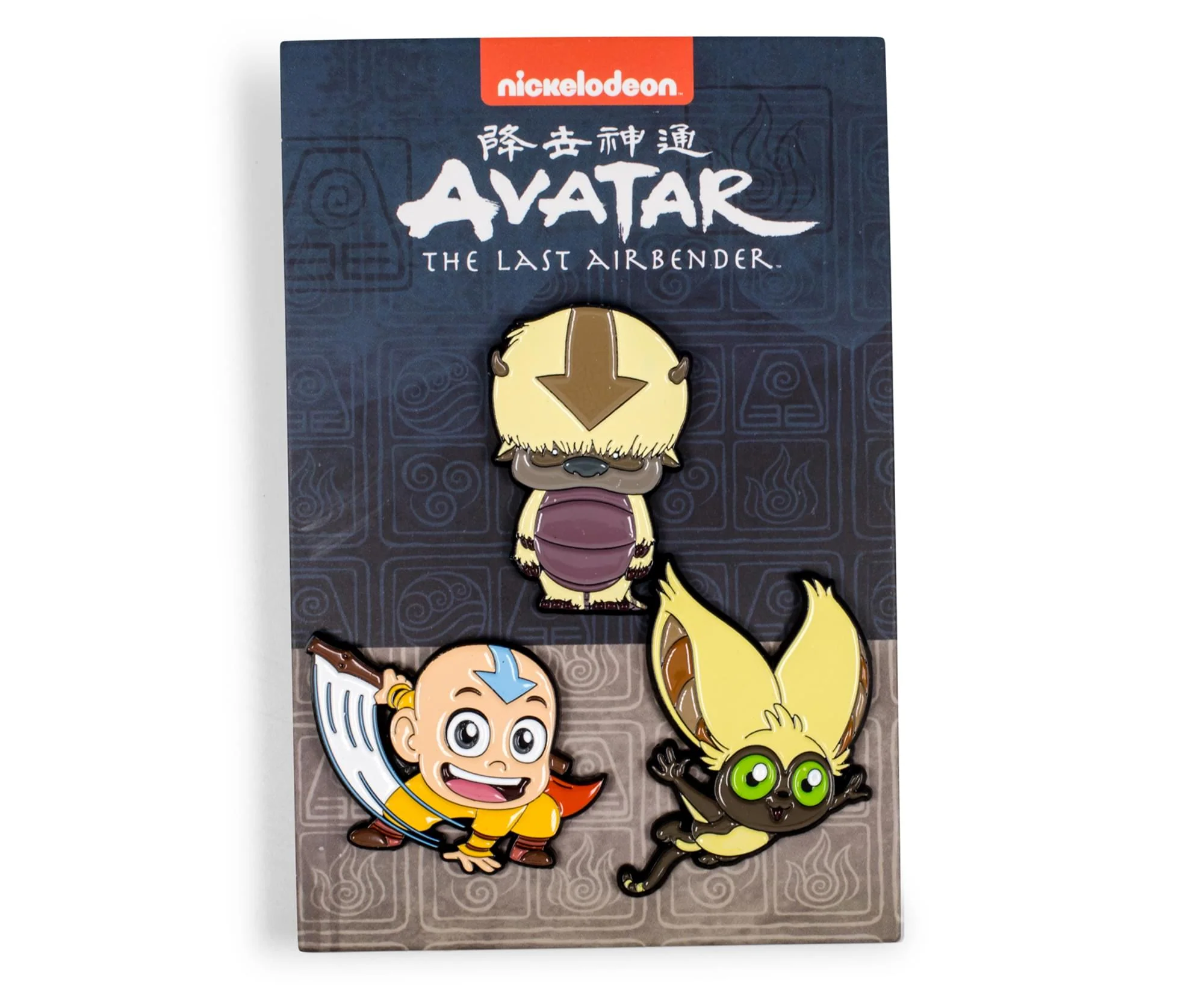 Avatar: The Last Airbender Exclusive 3-Pin Set | Chibi Aang, Momo, Appa - Image 2