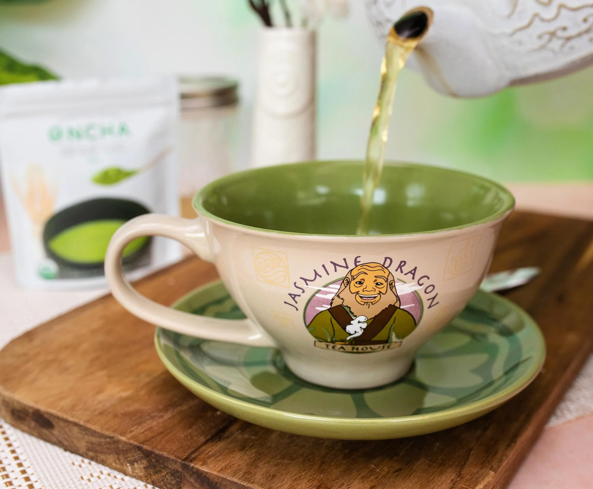 Avatar: The Last Airbender Jasmine Dragon 12-ounce Ceramic Teacup and Saucer Set - Image 5